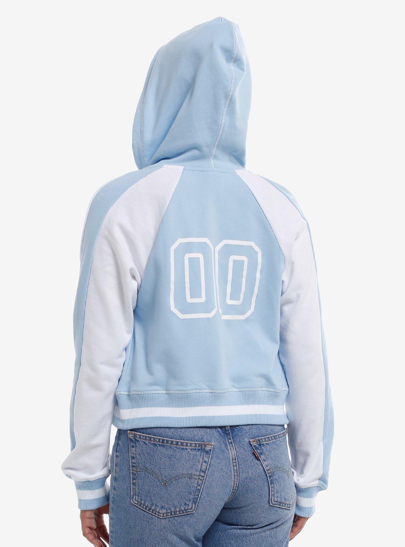 Cinnamoroll Varsity Girls Crop Hoodie, , hi-res