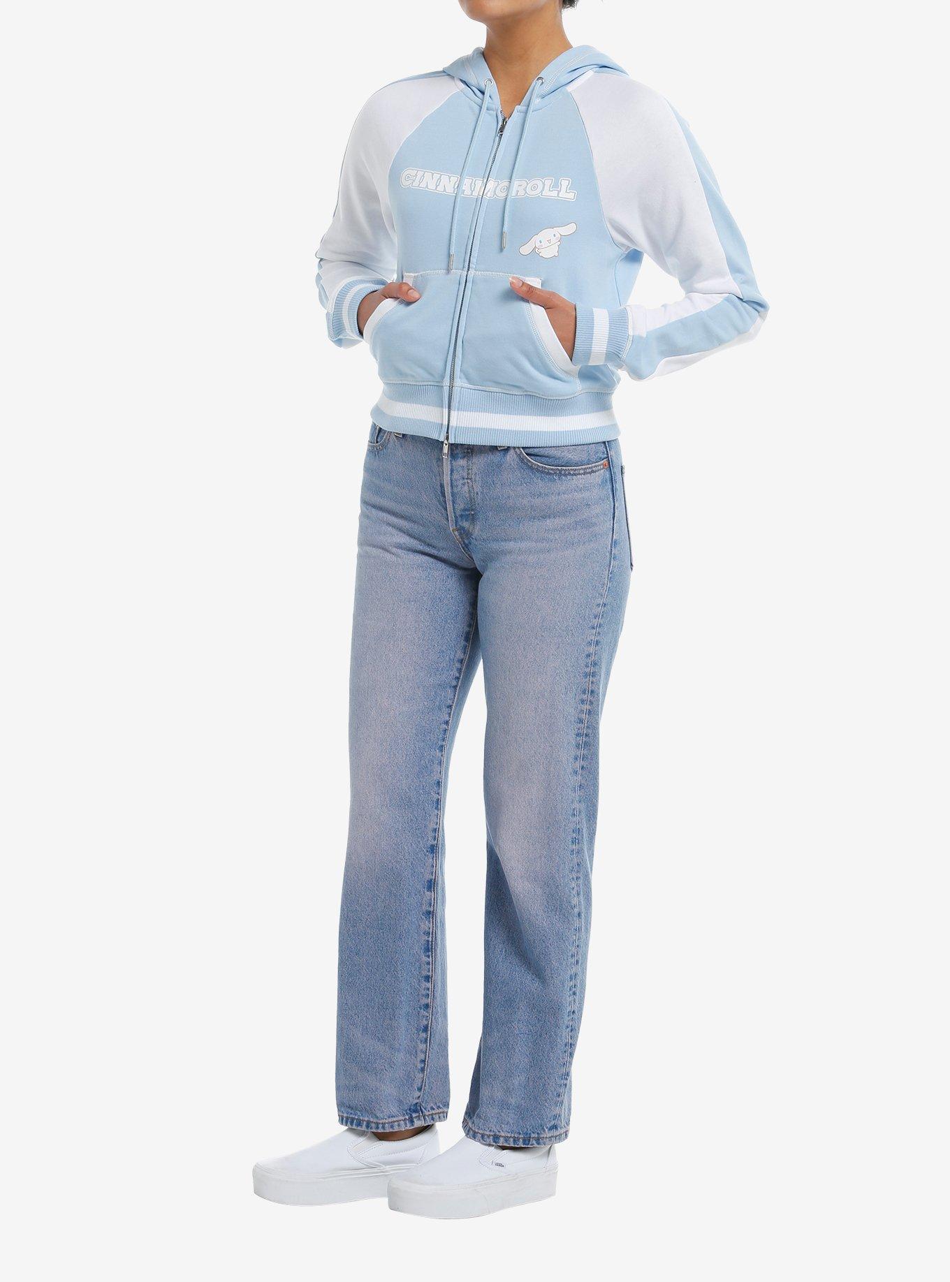 Cinnamoroll Varsity Girls Crop Hoodie, , alternate