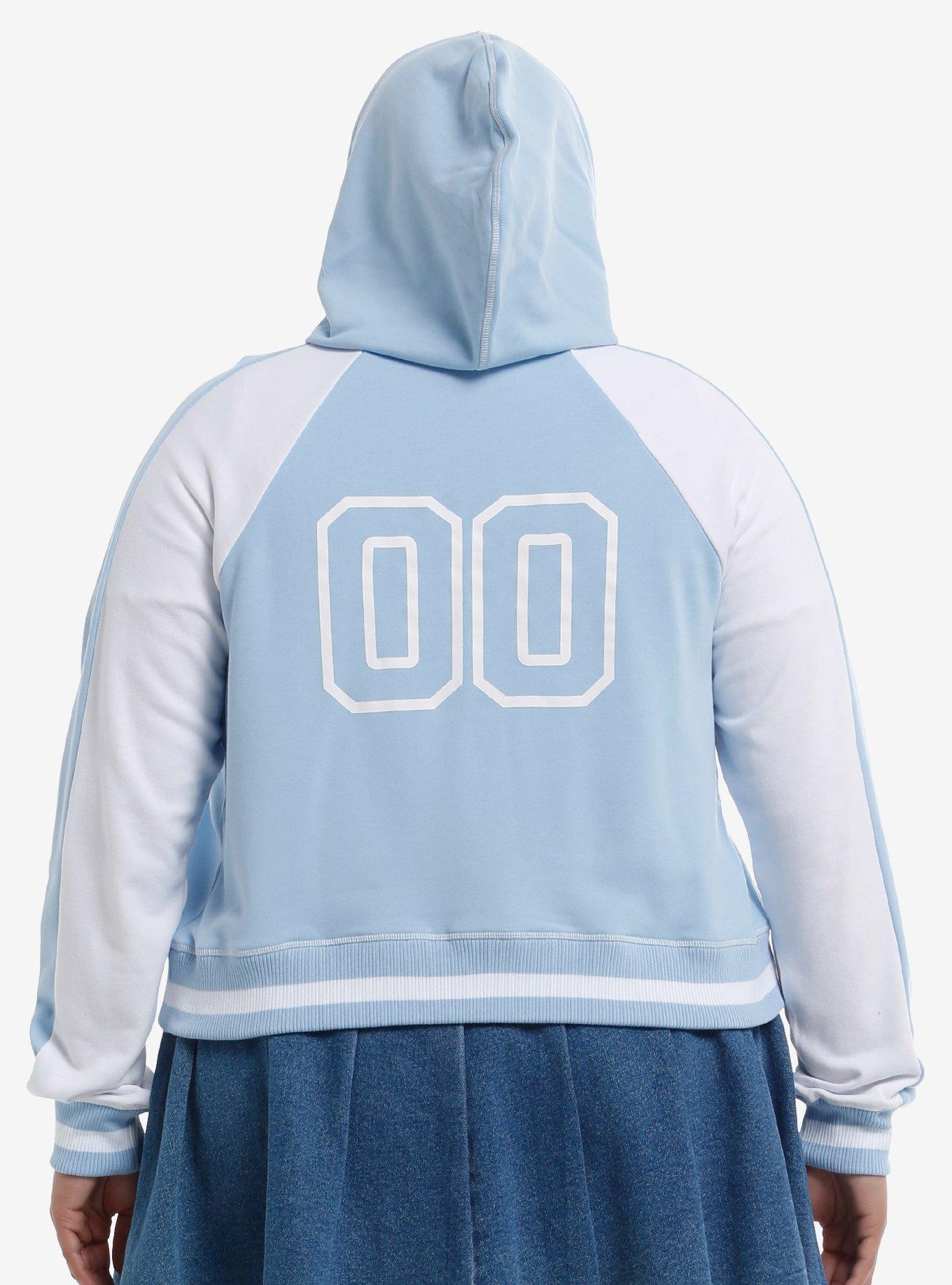 Cinnamoroll Varsity Girls Crop Hoodie Plus Size, , hi-res