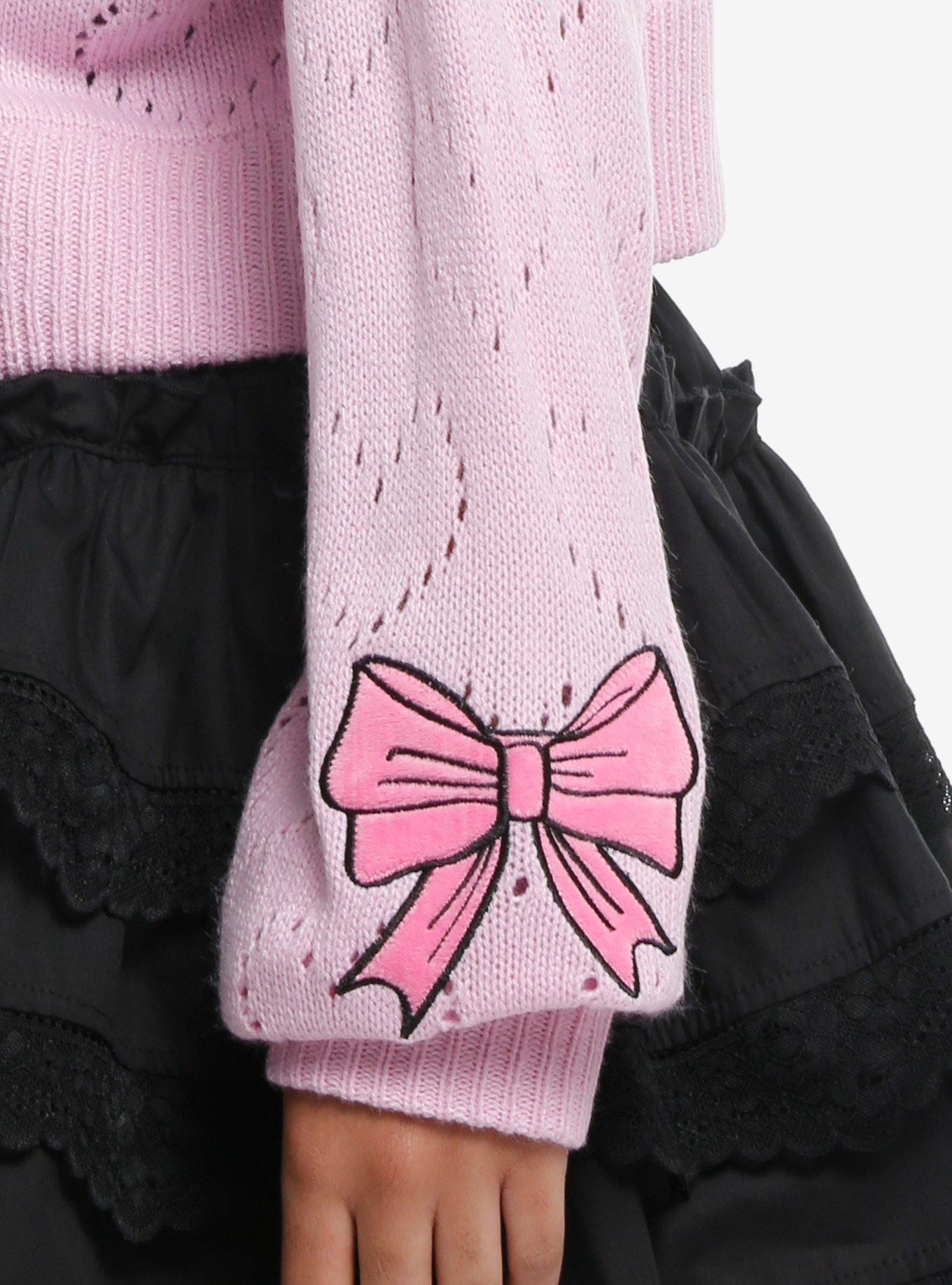 Disney The Aristocats Marie Heart Stitch Girls Crop Cardigan, MULTI, alternate