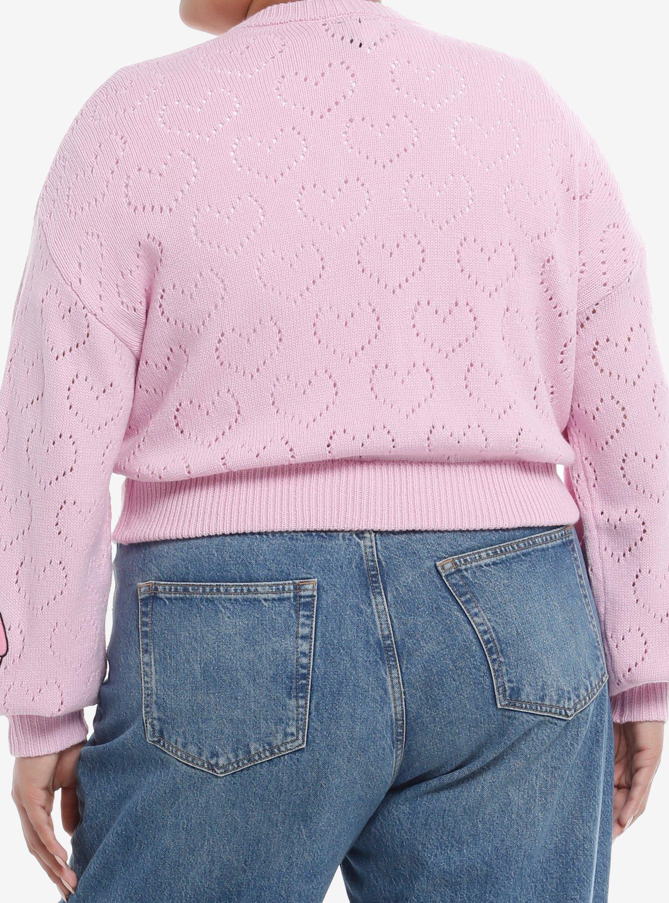 Disney The Aristocats Marie Heart Stitch Girls Crop Cardigan Plus Size, MULTI, alternate