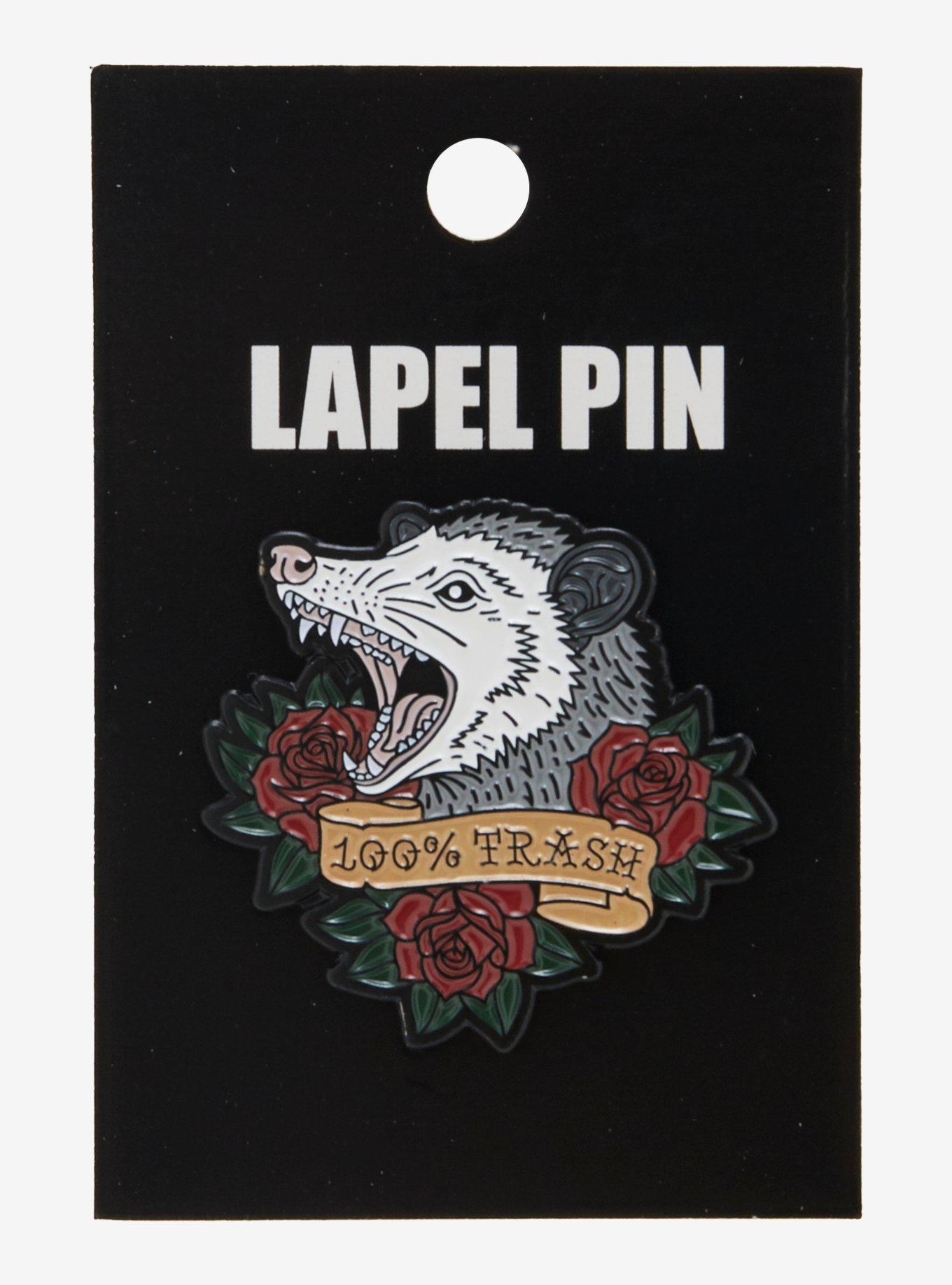 Possum 100 Percent Trash Enamel Pin, , hi-res