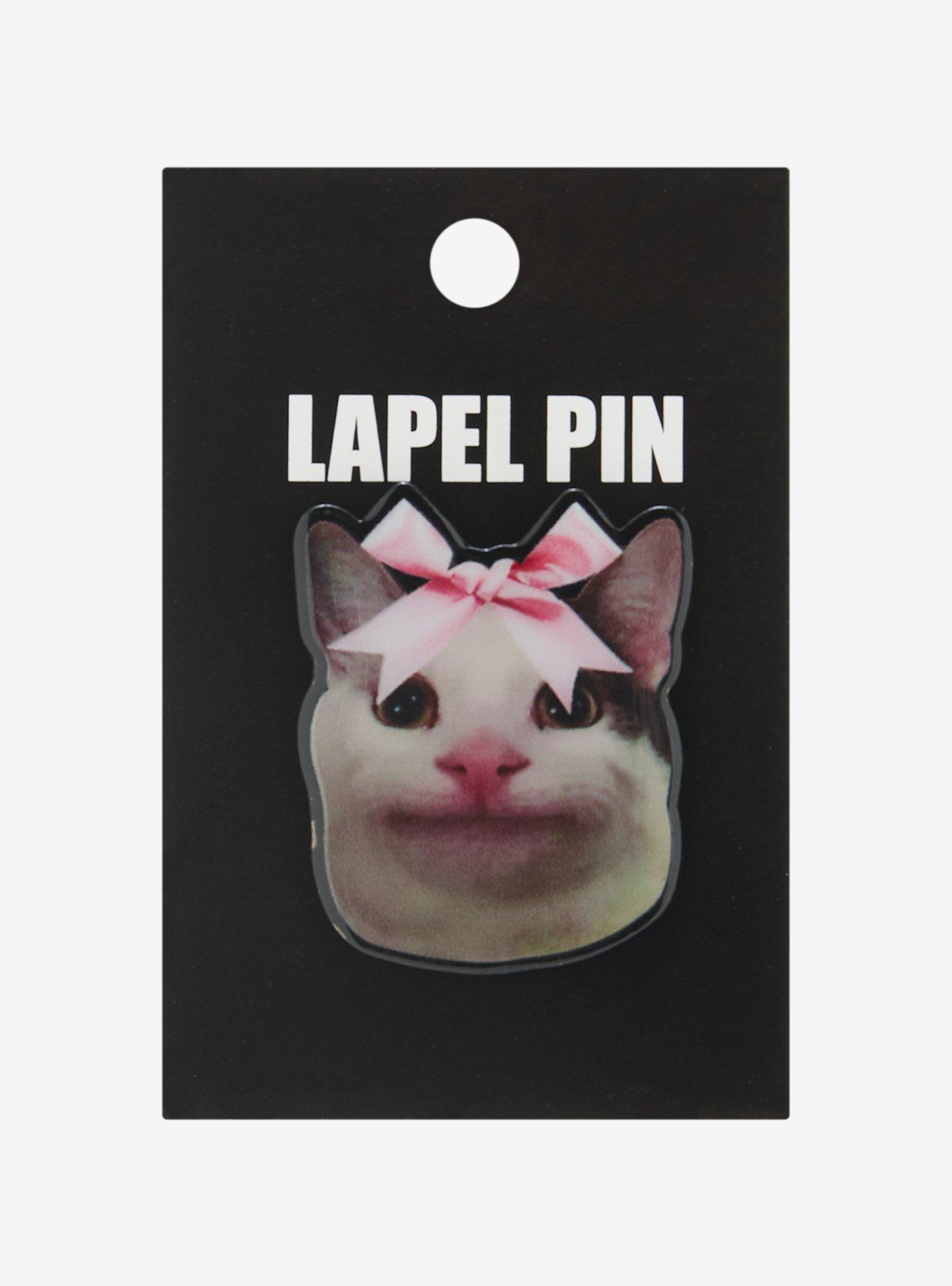 Coquette Cat Resin Enamel Pin, , hi-res