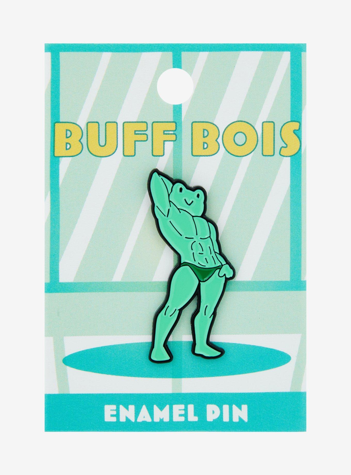 Buff Frog Enamel Pin, , alternate
