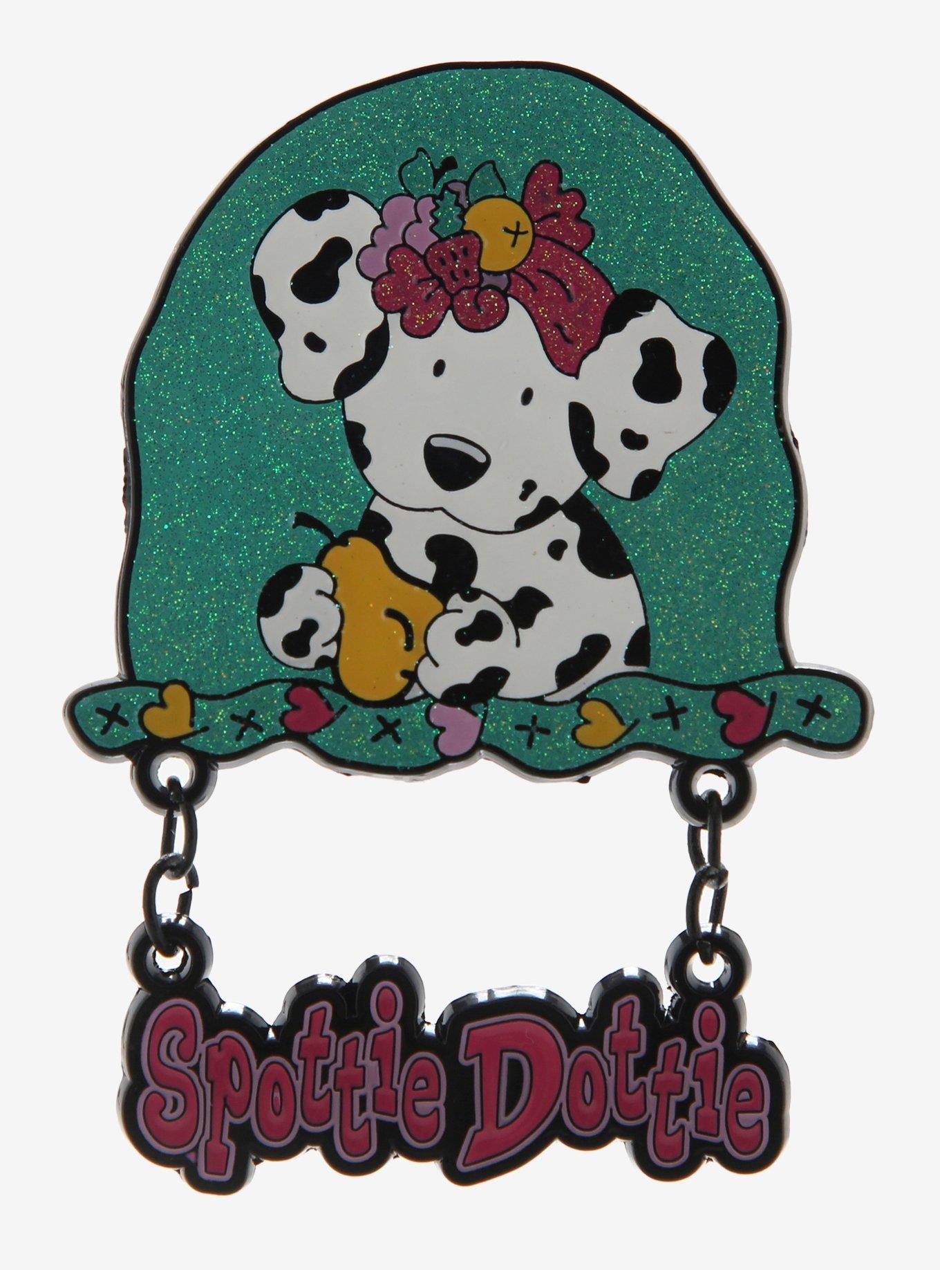 Spottie Dottie Glitter Enamel Pin, , hi-res