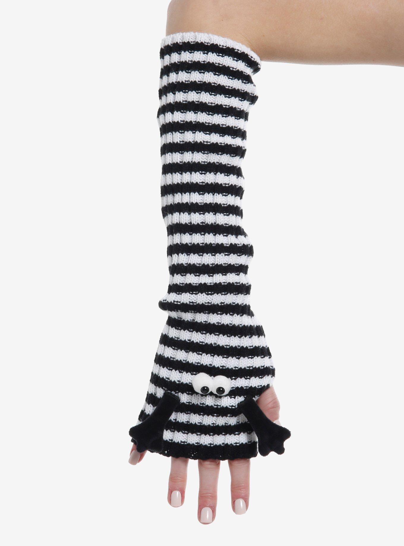 Black & White Face Magnetic Hands Arm Warmers, , hi-res