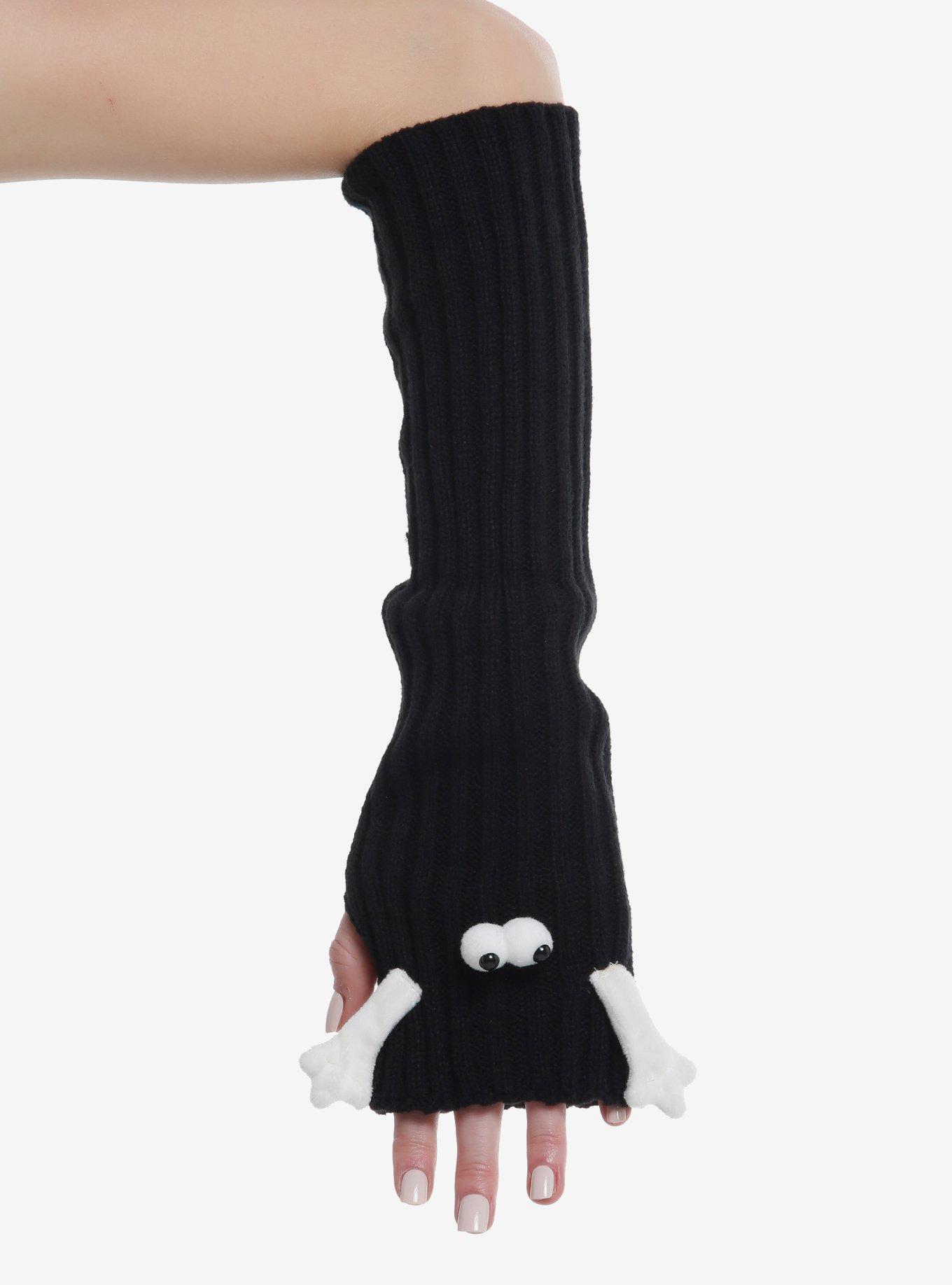 Black & White Face Magnetic Hands Arm Warmers, , alternate