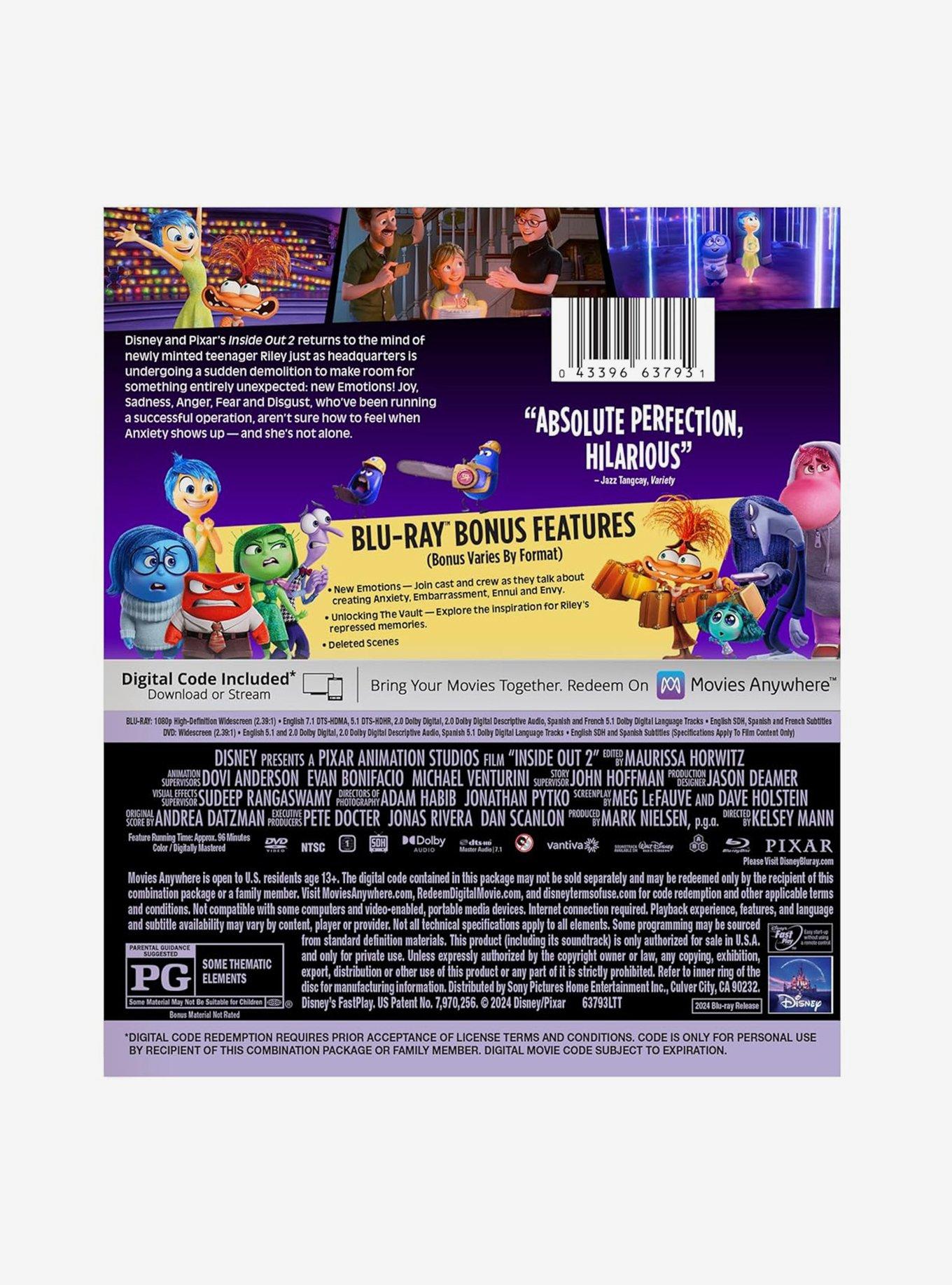 Inside Out 2 Blu-Ray Disc, , hi-res