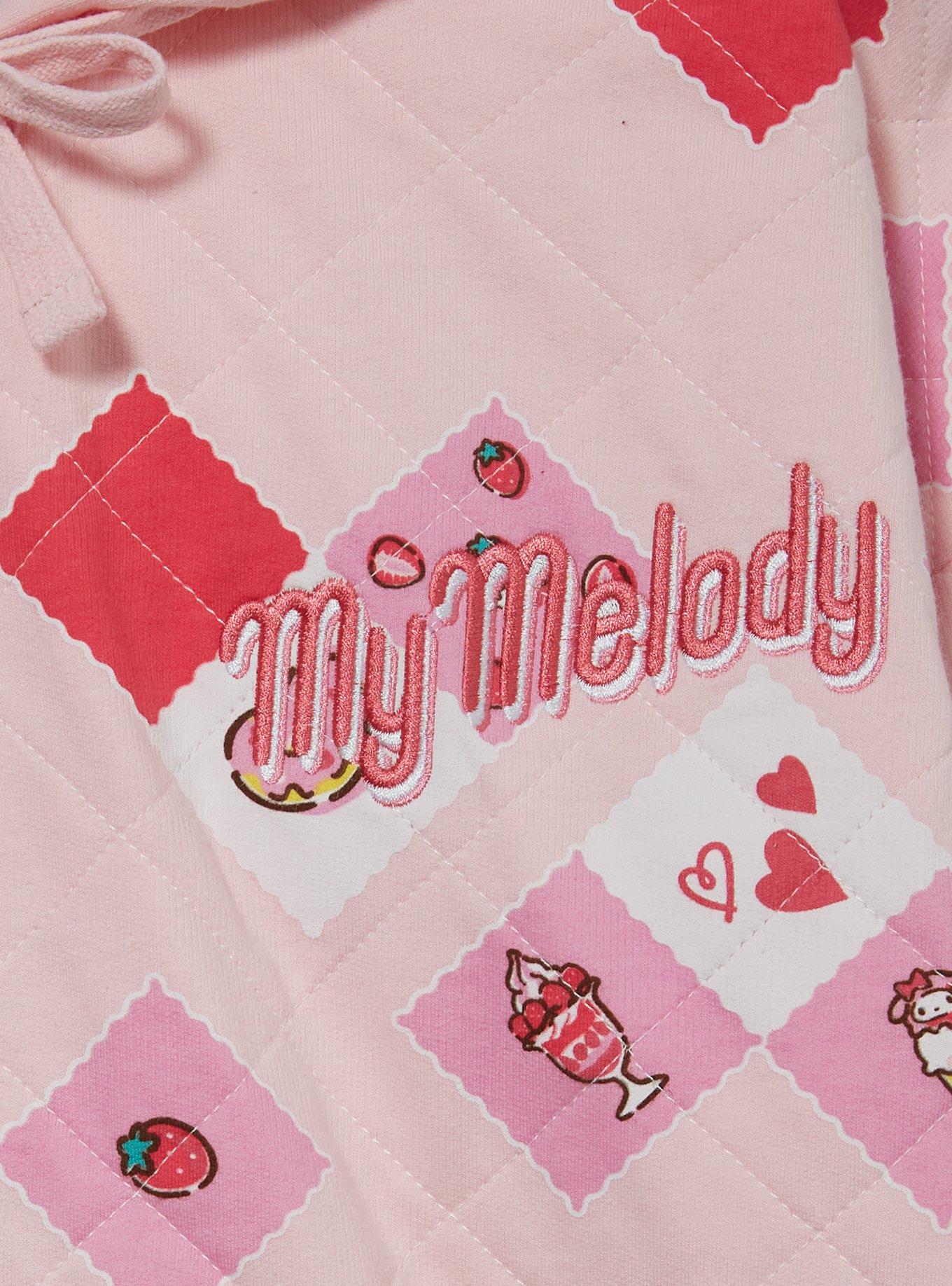 Sanrio My Melody Quilted Pink Women's Zip Hoodie, , hi-res