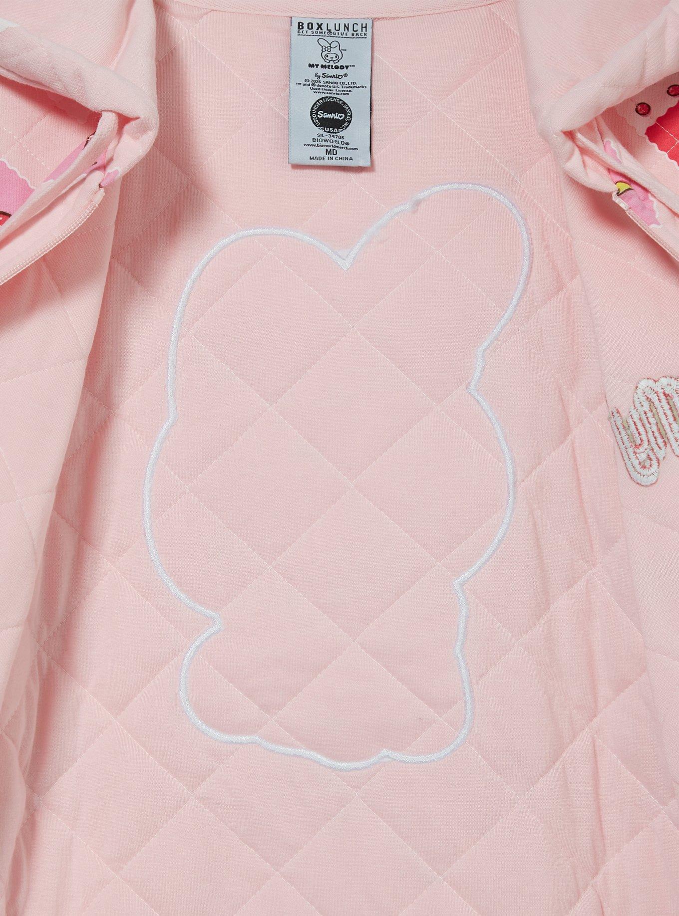 Sanrio My Melody Quilted Pink Women's Zip Hoodie, PINK, alternate