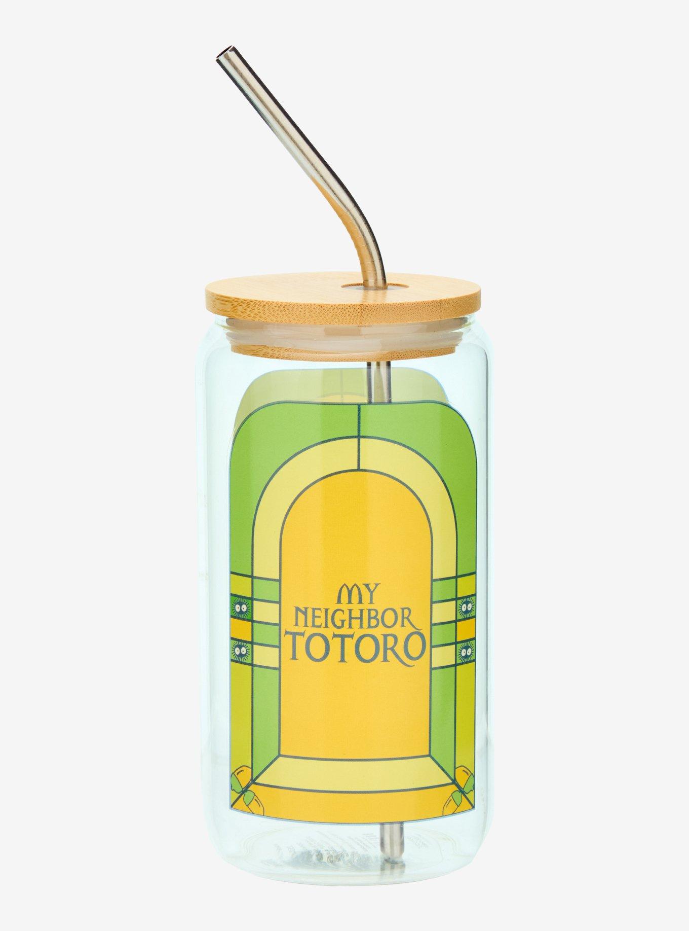 Studio Ghibli&reg; My Neighbor Totoro Stained Glass Totoro Portrait Glass Tumbler with Straw - BoxLunch Exclusive, , alternate