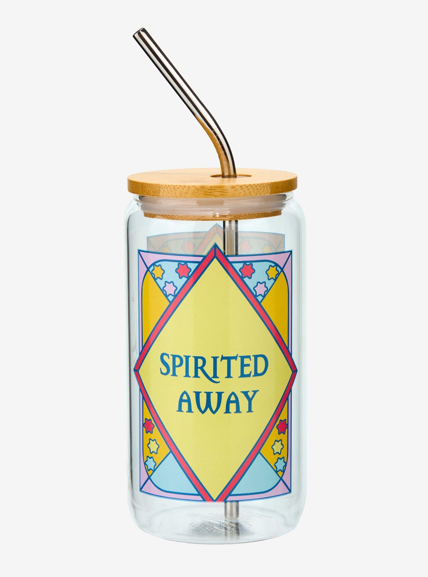 Studio Ghibli® Spirited Away No Face Stained Glass Portrait Glass Tumbler with Straw - BoxLunch Exclusive, , alternate