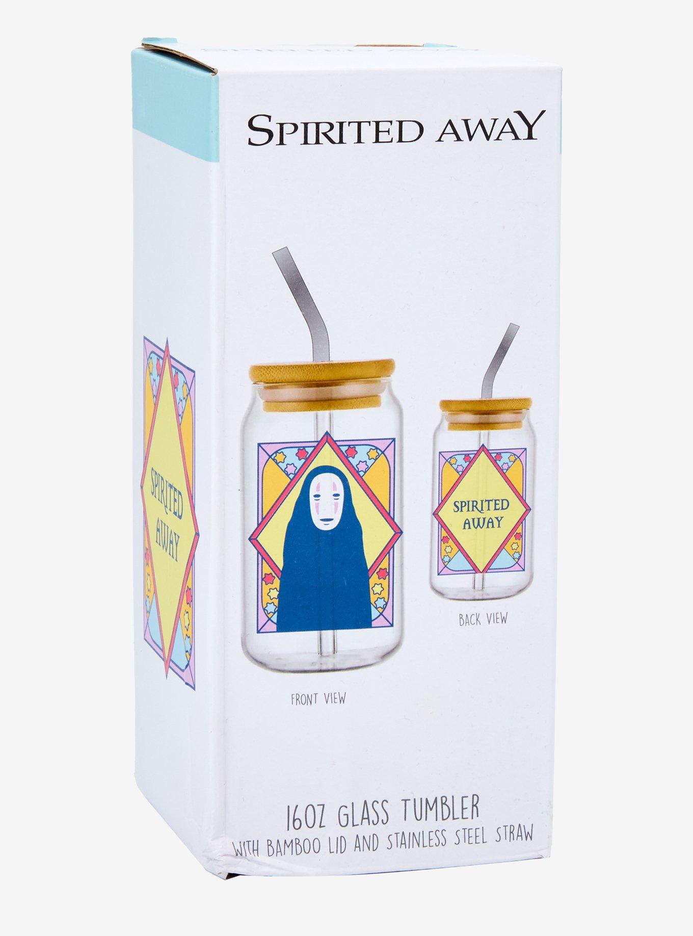 Studio Ghibli® Spirited Away No Face Stained Glass Portrait Glass Tumbler with Straw - BoxLunch Exclusive, , alternate