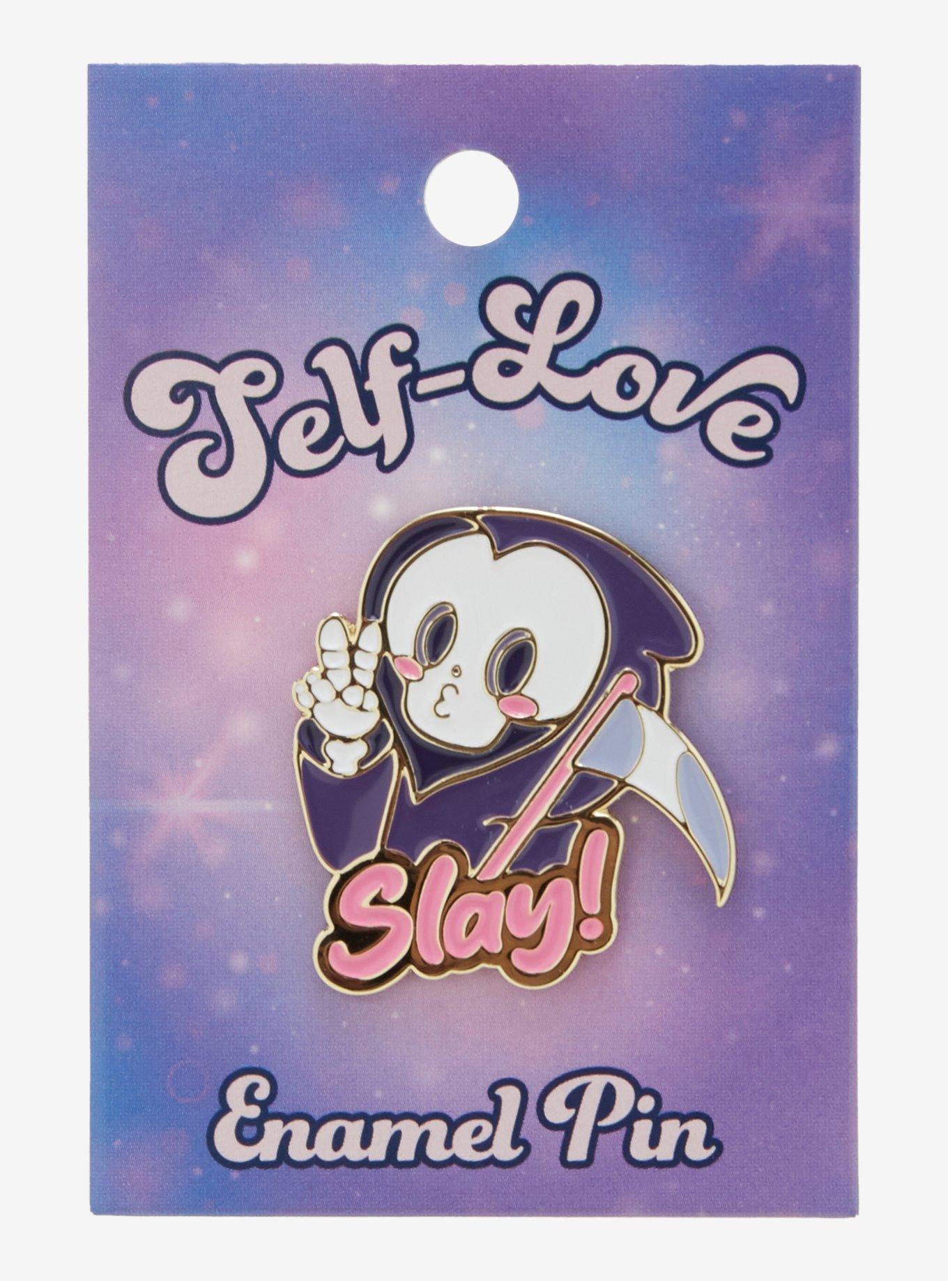 Grim Reaper Slay Enamel Pin, , hi-res