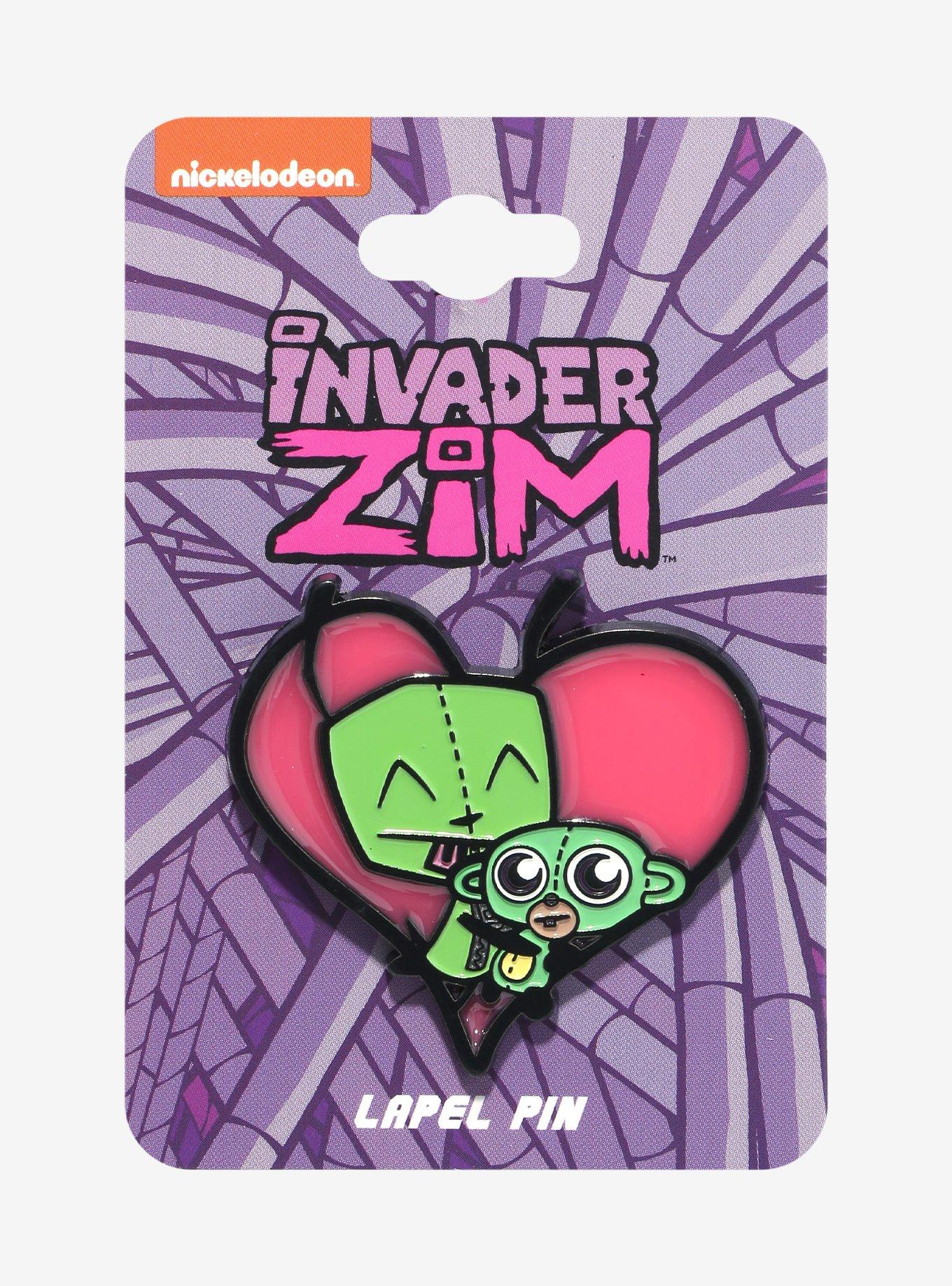 Invader Zim GIR Heart Enamel Pin, , hi-res