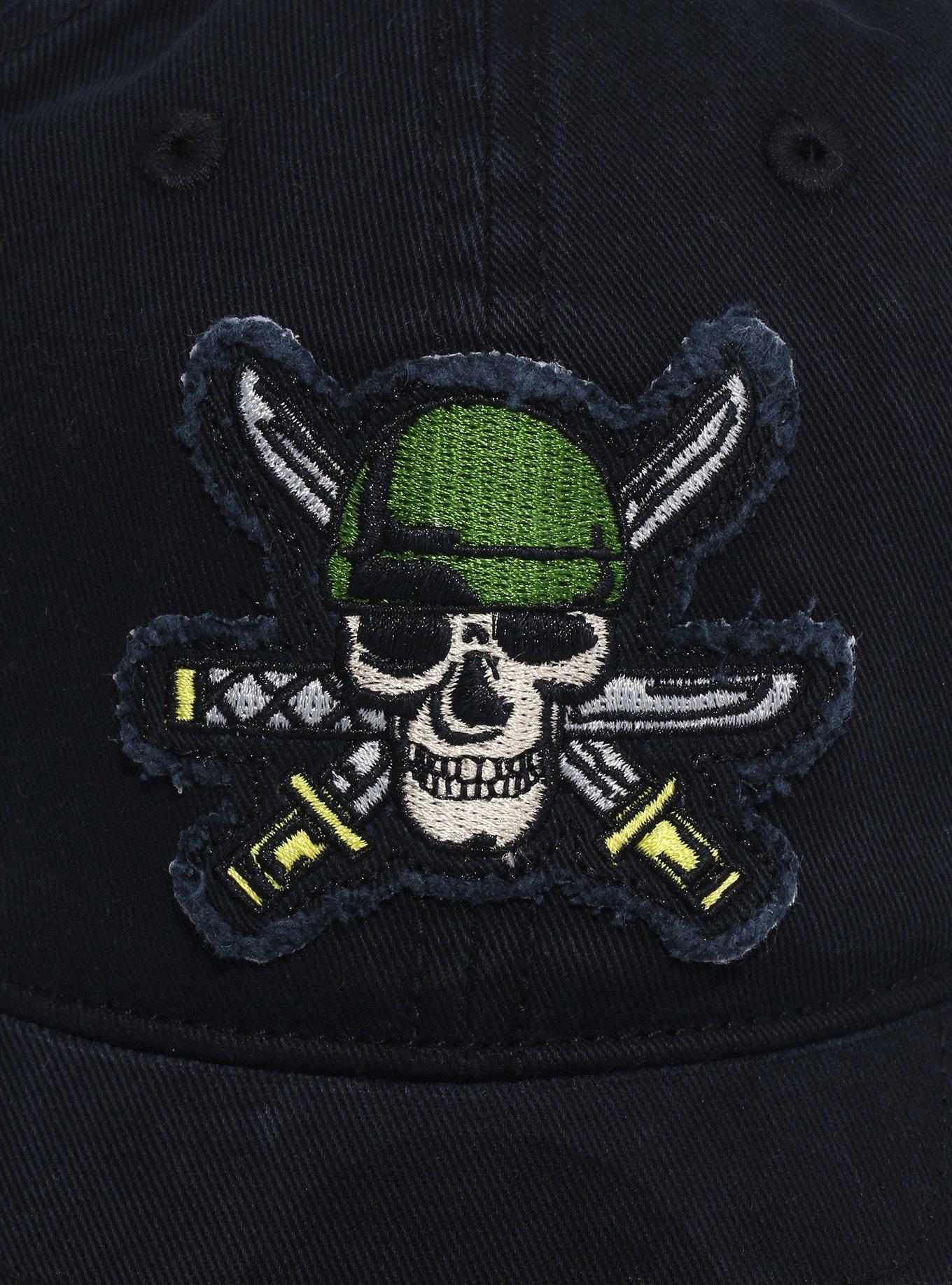 One Piece Zoro Jolly Roger Distressed Dad Cap, , alternate