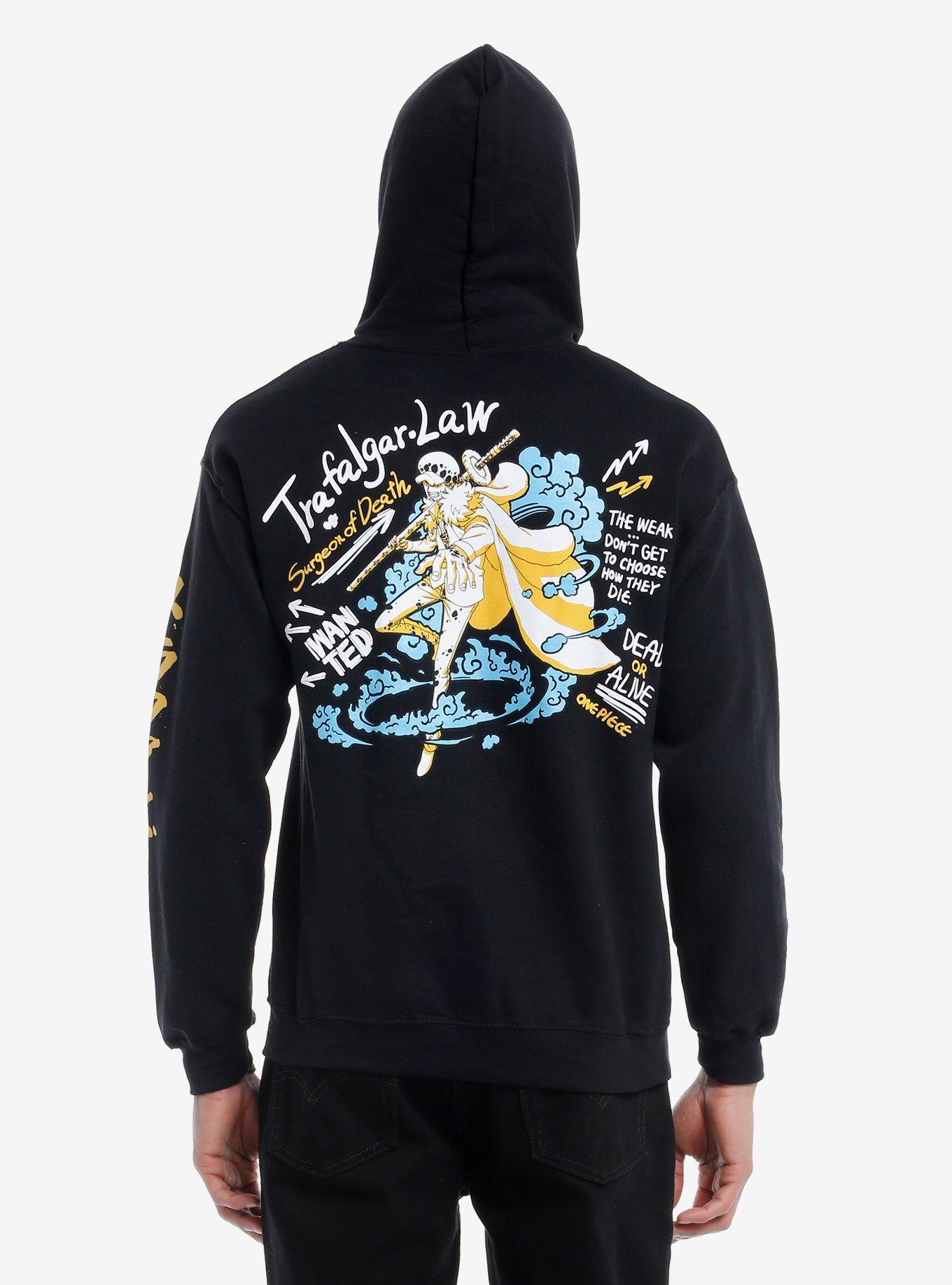 One Piece Trafalgar Law Doodle Hoodie, MULTI, alternate
