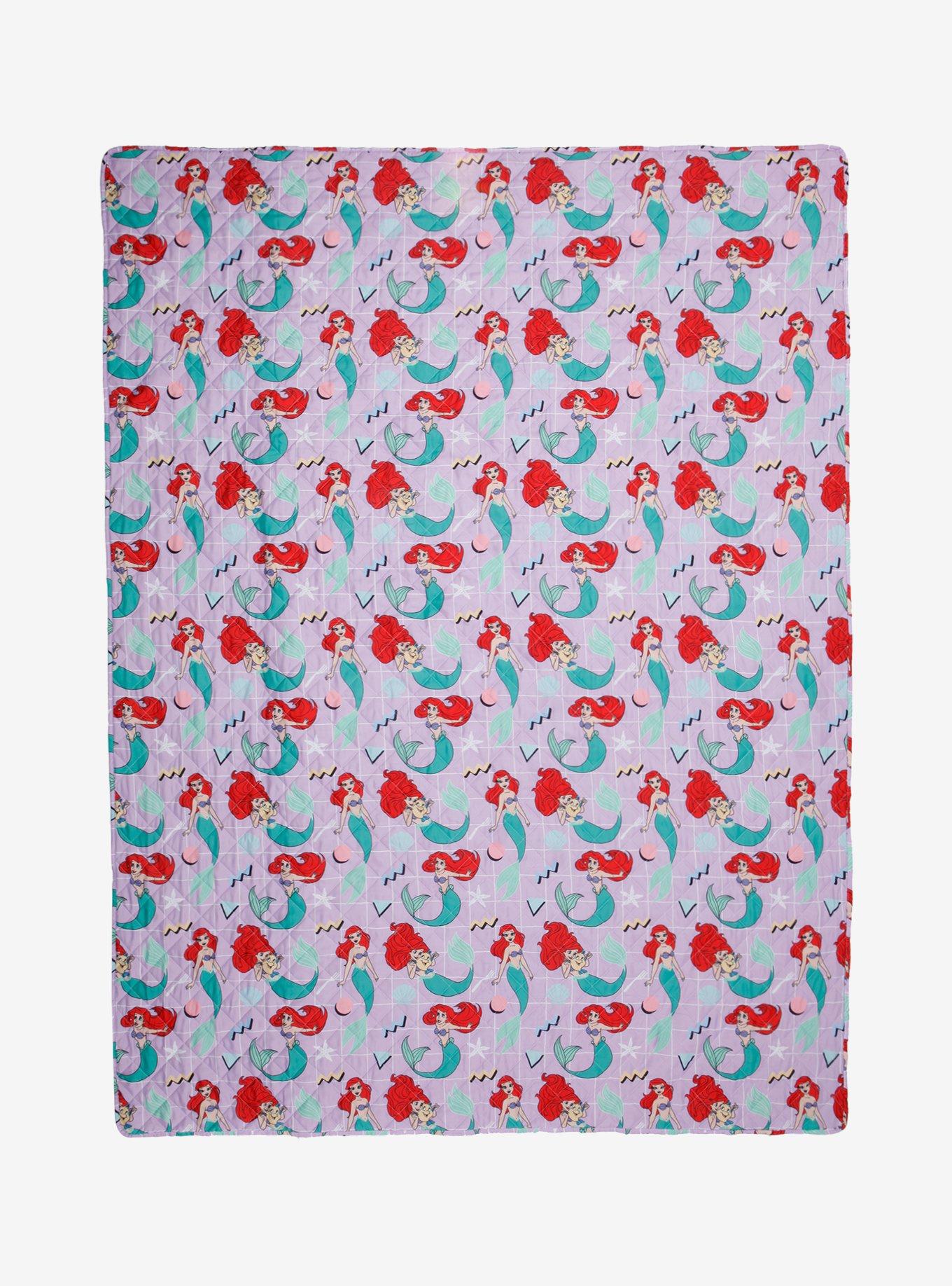 Disney The Little Mermaid Ariel Retro Quilted Blanket — BoxLunch Exclusive, , hi-res