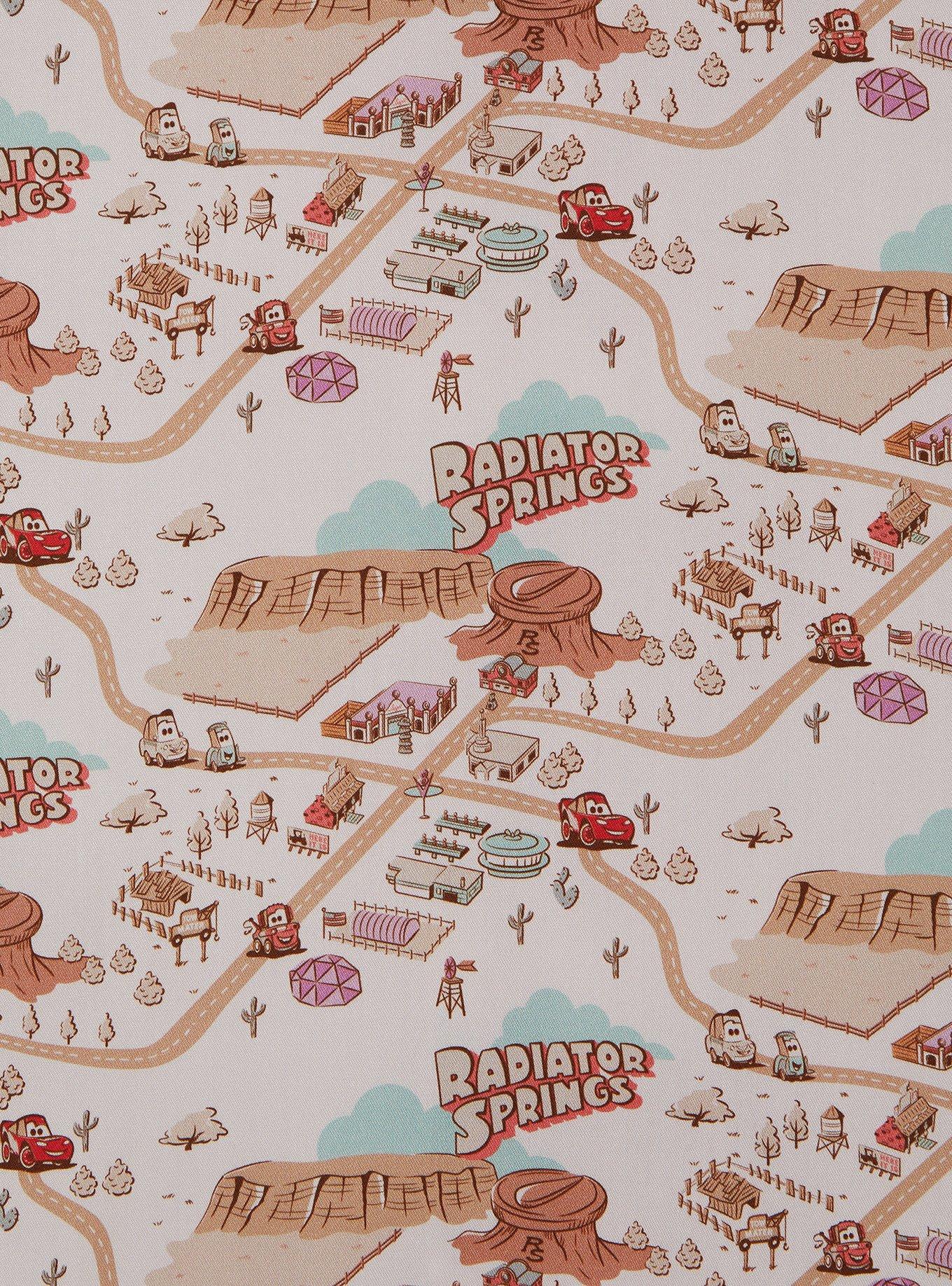 Disney Pixar Cars Radiator Springs Allover Print Woven T-Shirt — BoxLunch Exclusive
