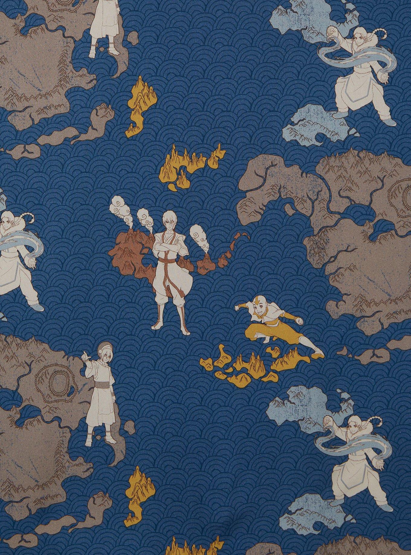 Avatar: The Last Airbender Scenic Woven T-Shirt — BoxLunch Exclusive, SLATE, alternate