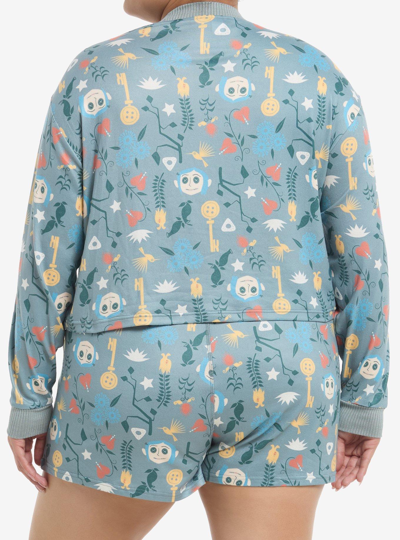 Coraline Garden Icons Girls Lounge Set Plus Size, MULTI, alternate