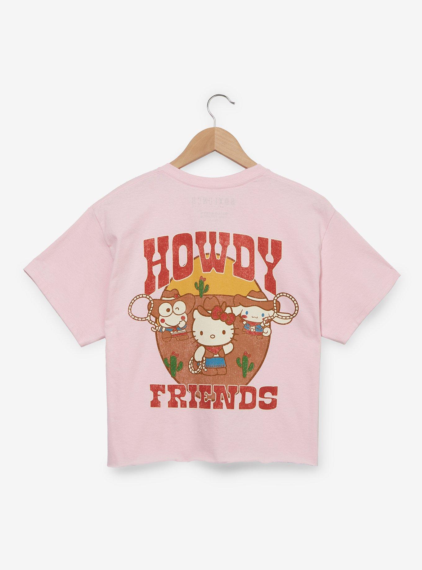 Sanrio Hello Kitty and Friends Howdy Friends Women's Cropped T-Shirt, ROSE, alternate