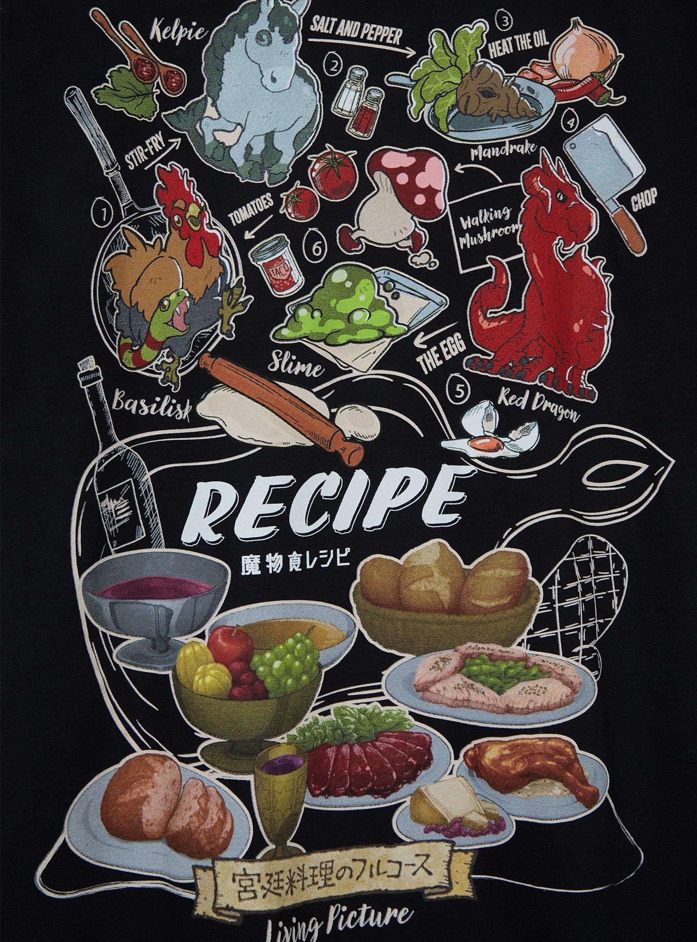 Delicious in Dungeon Foods T-Shirt, BLACK, alternate