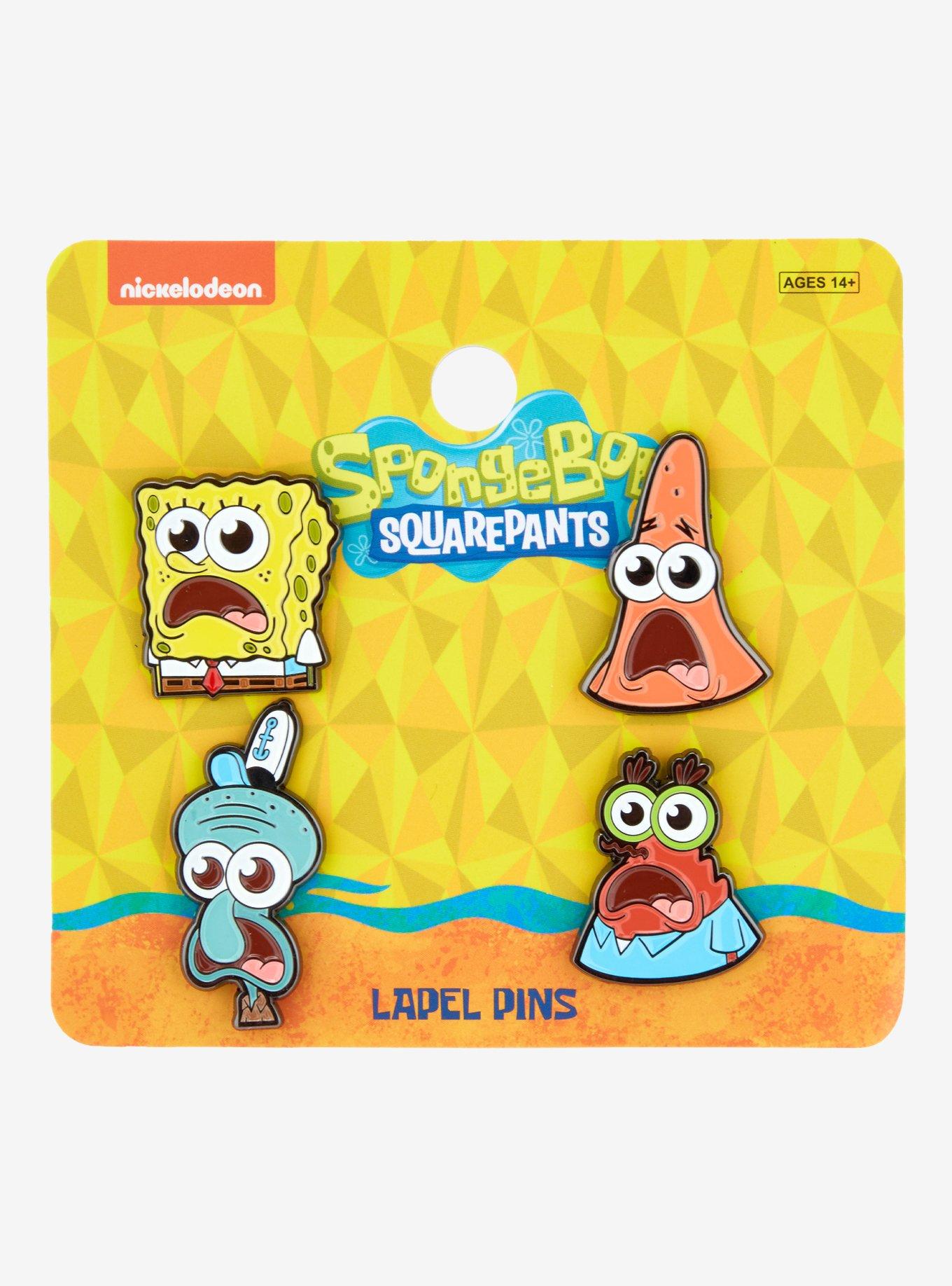 SpongeBob SquarePants Character Big Eyes Enamel Pin Set, , hi-res