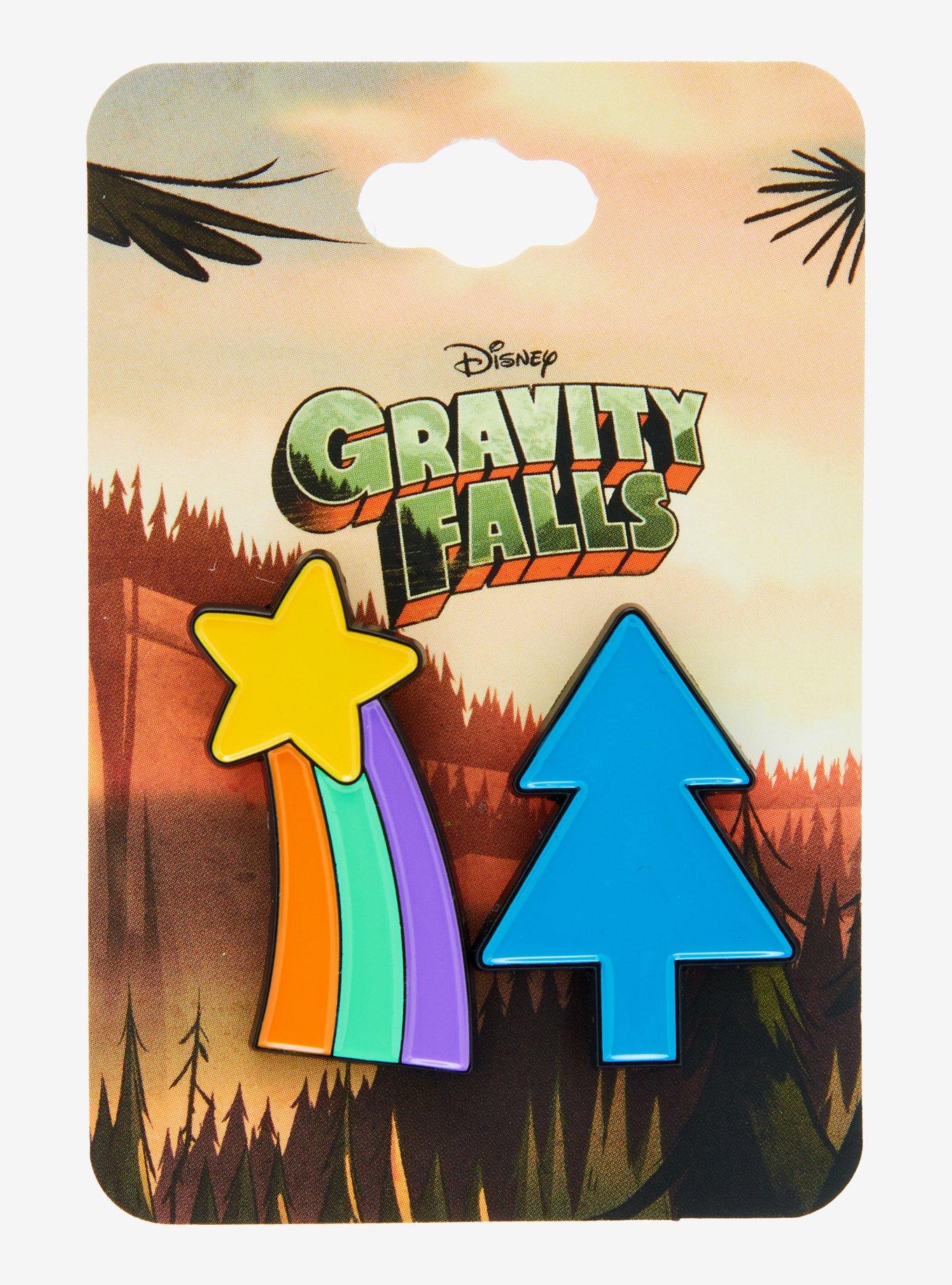 Disney Gravity Falls Tree & Shooting Star Enamel Pin Set, , hi-res