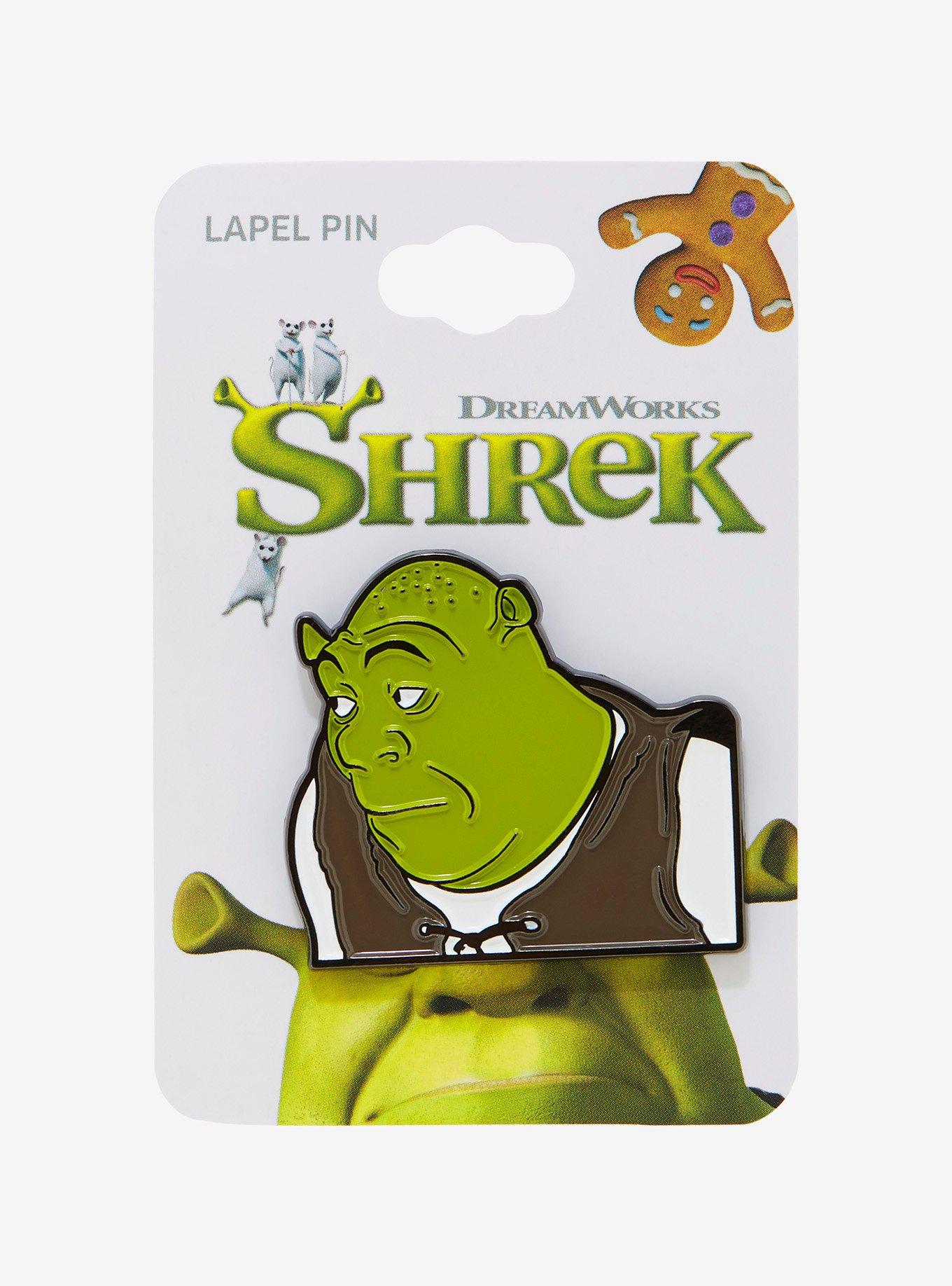 Shrek Meme Face Enamel Pin, , hi-res