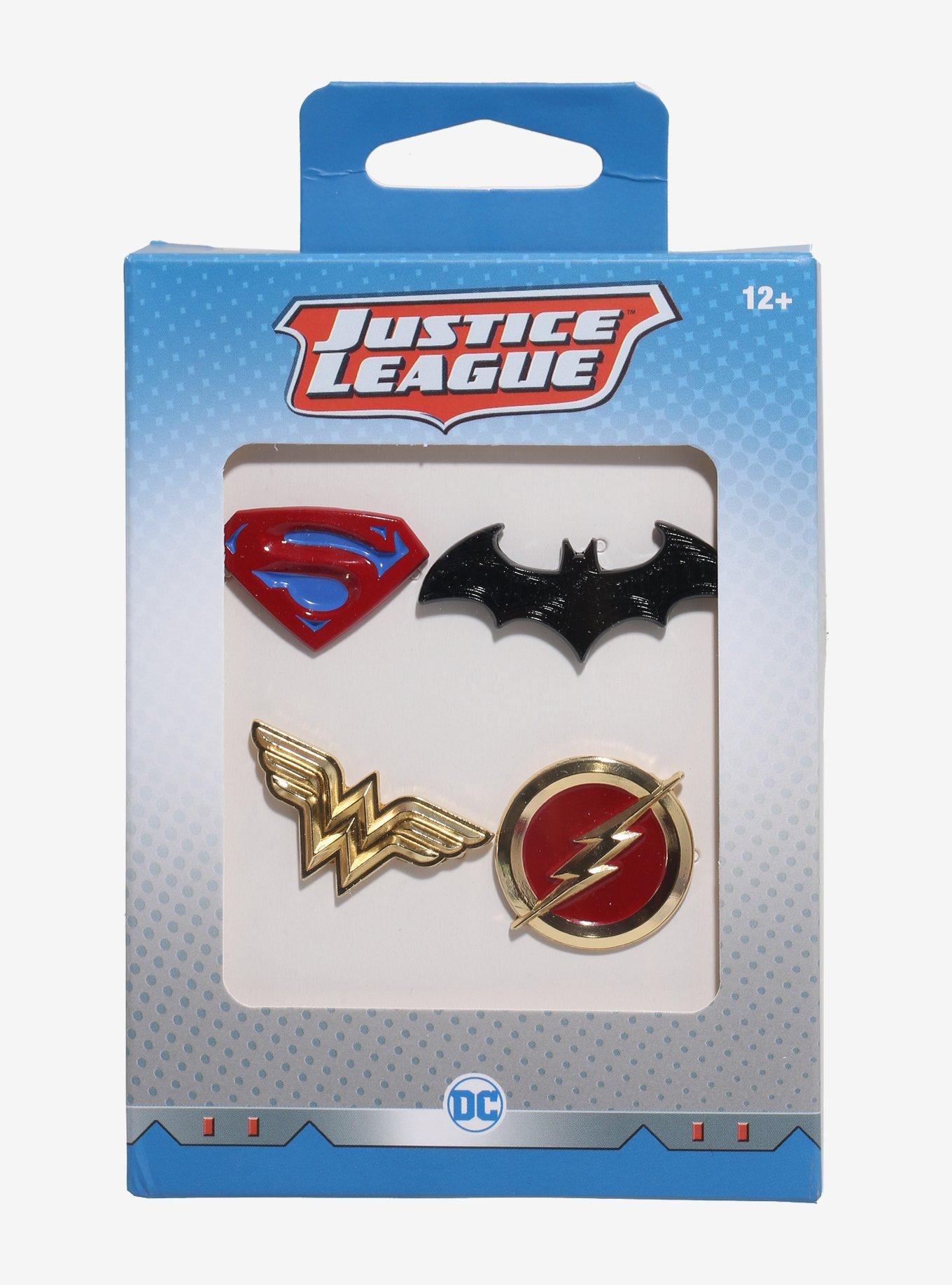 DC Comics Justice League Icons Enamel Pin 4 Pack, , alternate