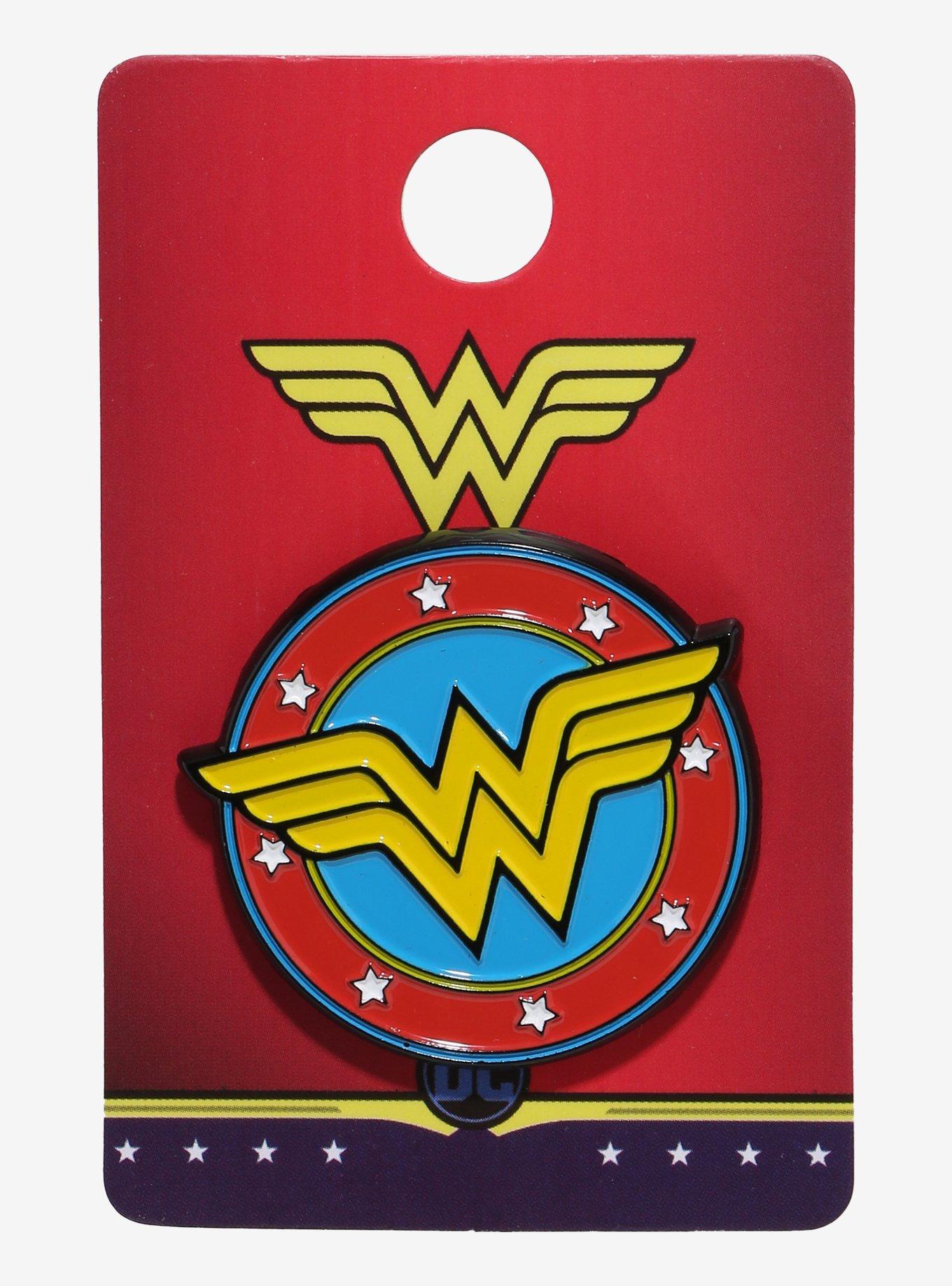 DC Comics Wonder Woman Logo Enamel Pin, , hi-res