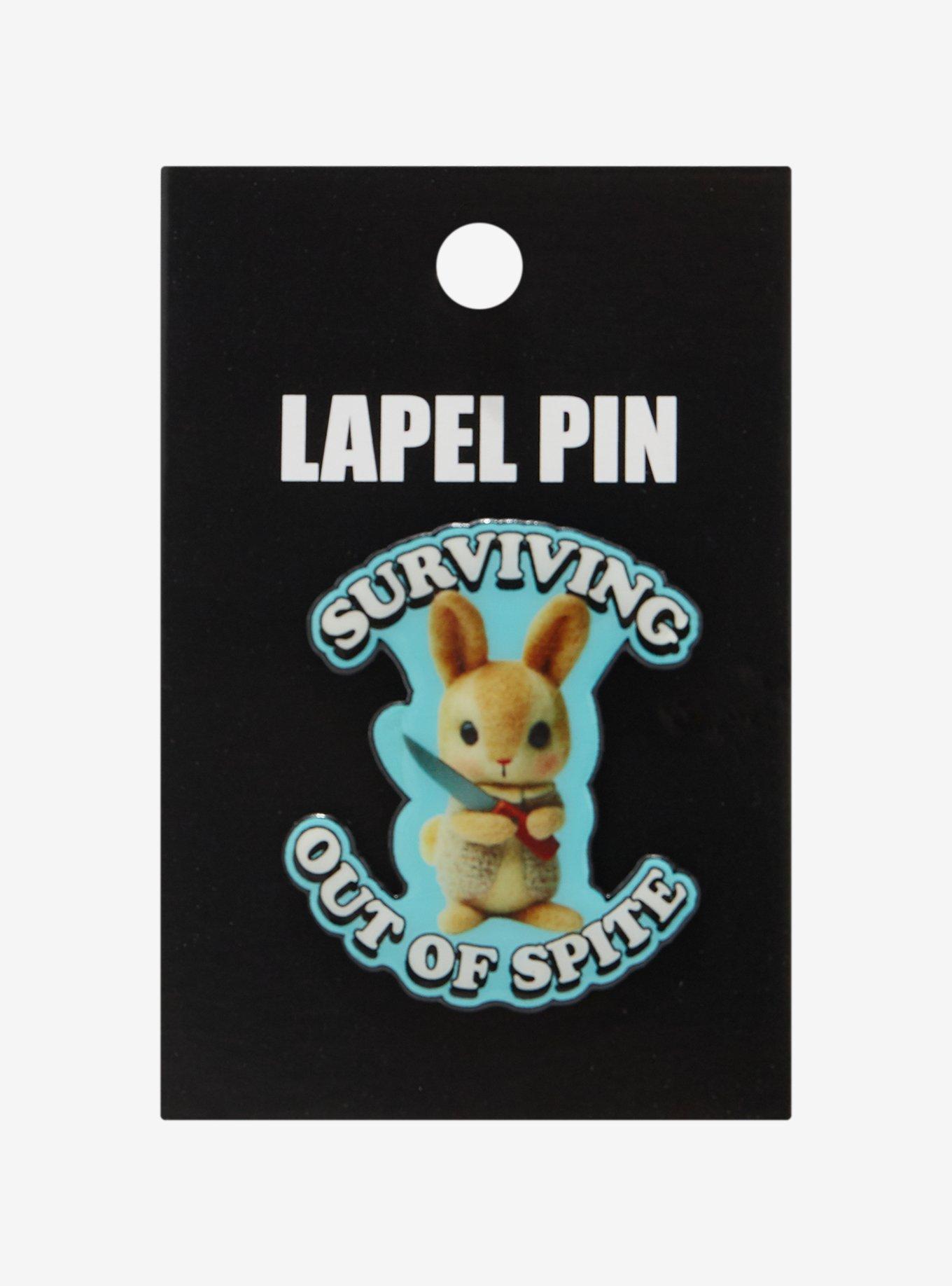 Surviving Spite Bunny Enamel Pin, , hi-res