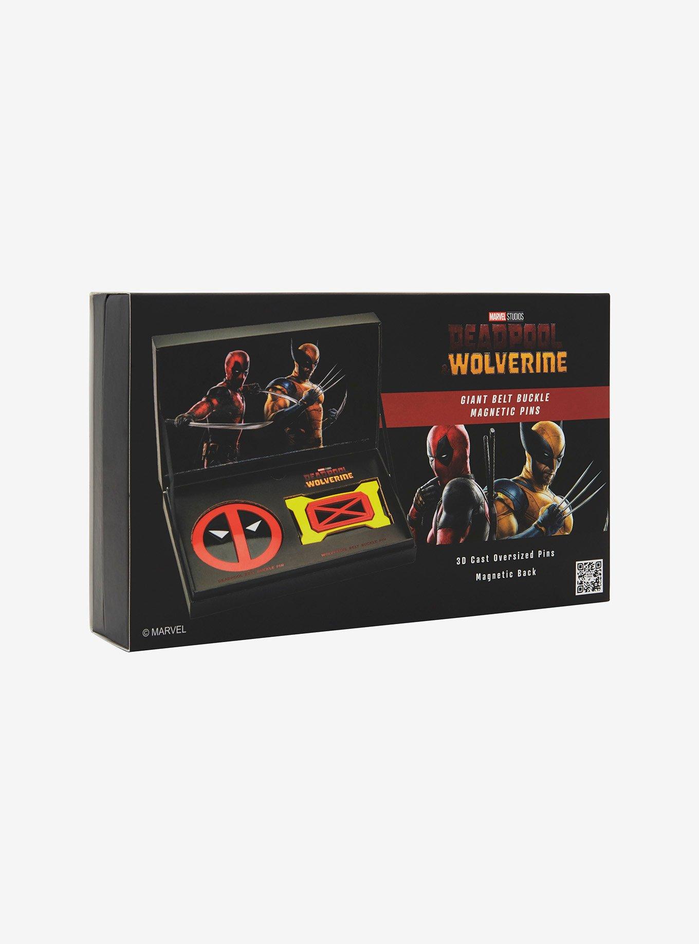 Marvel Deadpool & Wolverine Belt Buckle Symbols Magnetic Pin Set, , alternate
