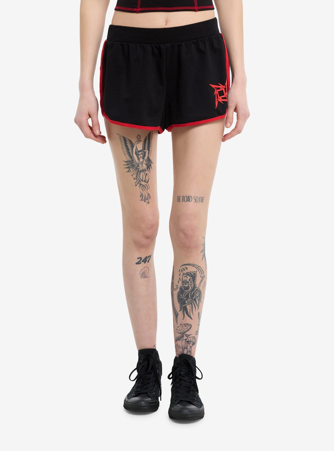 Metallica Black & Red Logo Girls Soft Shorts, , hi-res