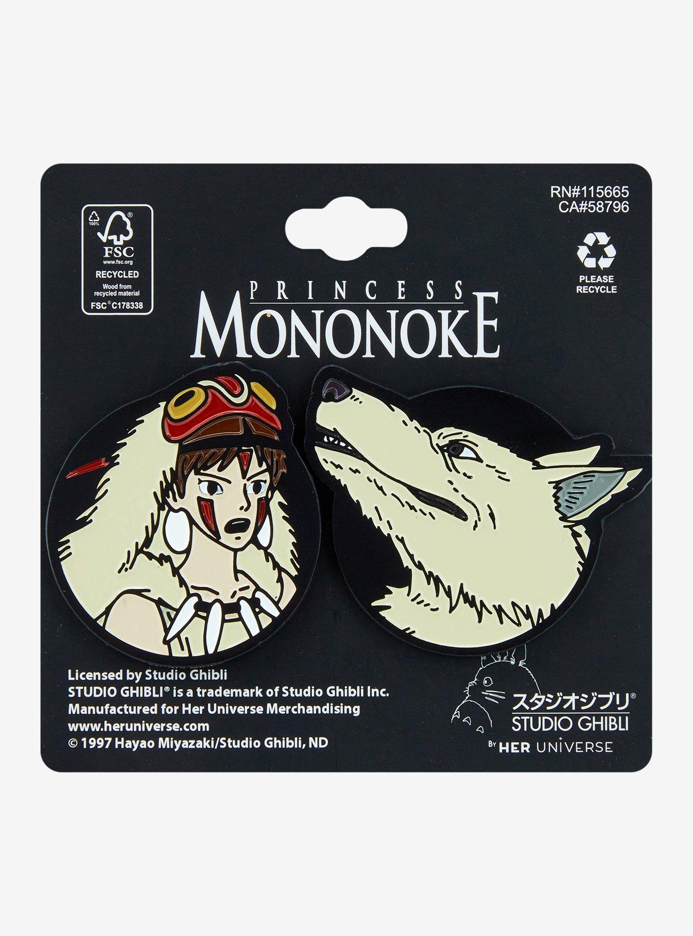 Studio Ghibli® Princess Mononoke San & Wolf Enamel Pin Set, , hi-res