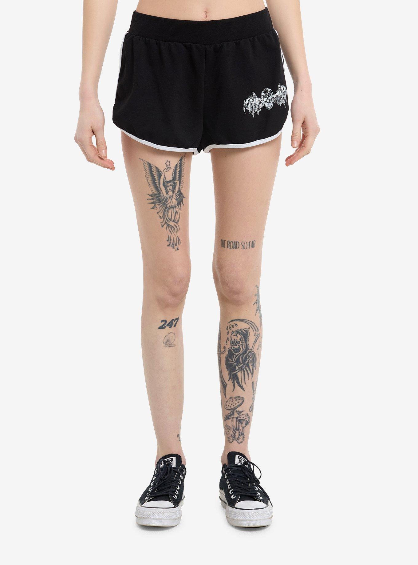 Avenged Sevenfold Deathbat Girls Soft Shorts, , hi-res