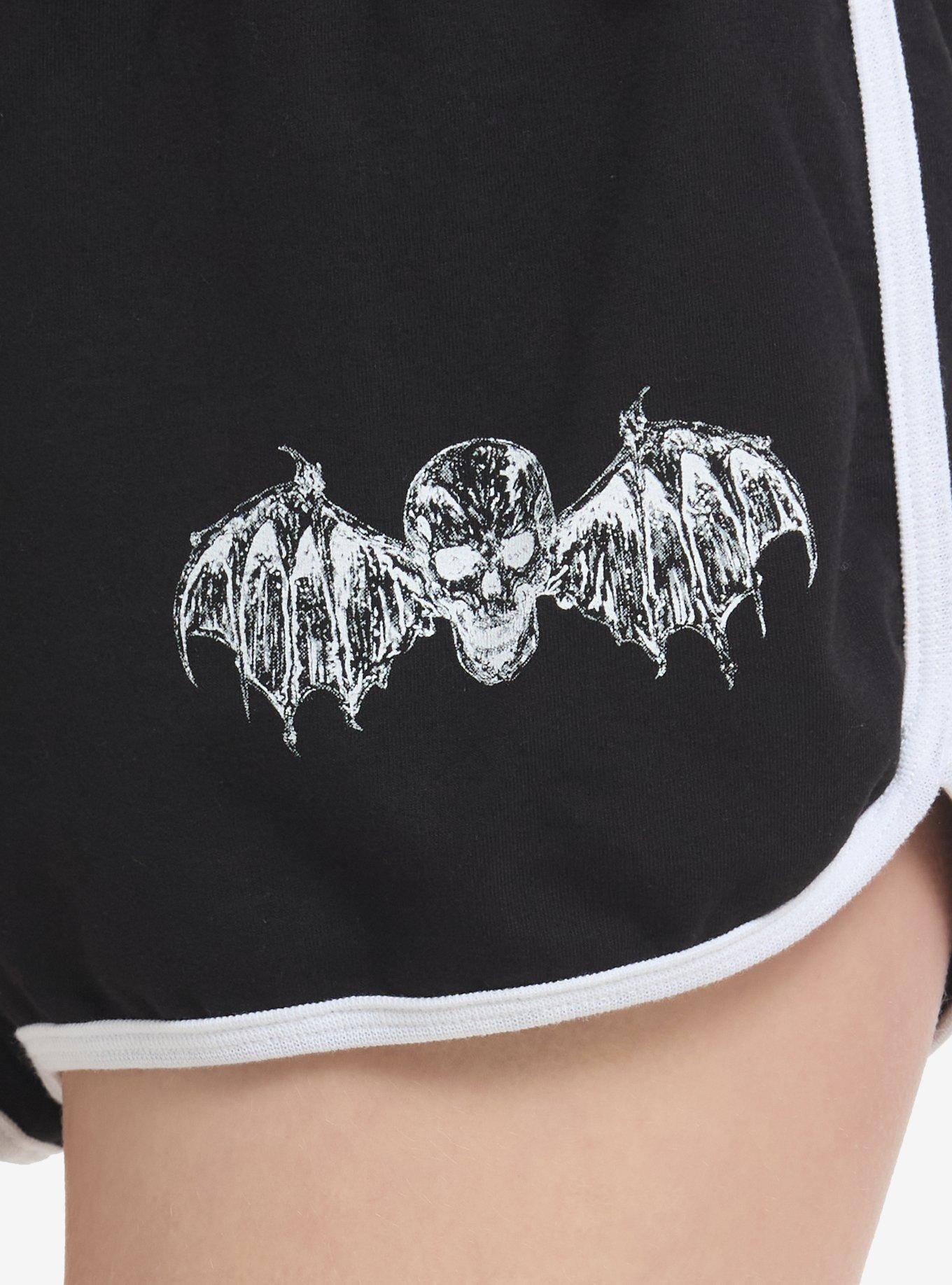 Avenged Sevenfold Deathbat Girls Soft Shorts, BLACK, alternate