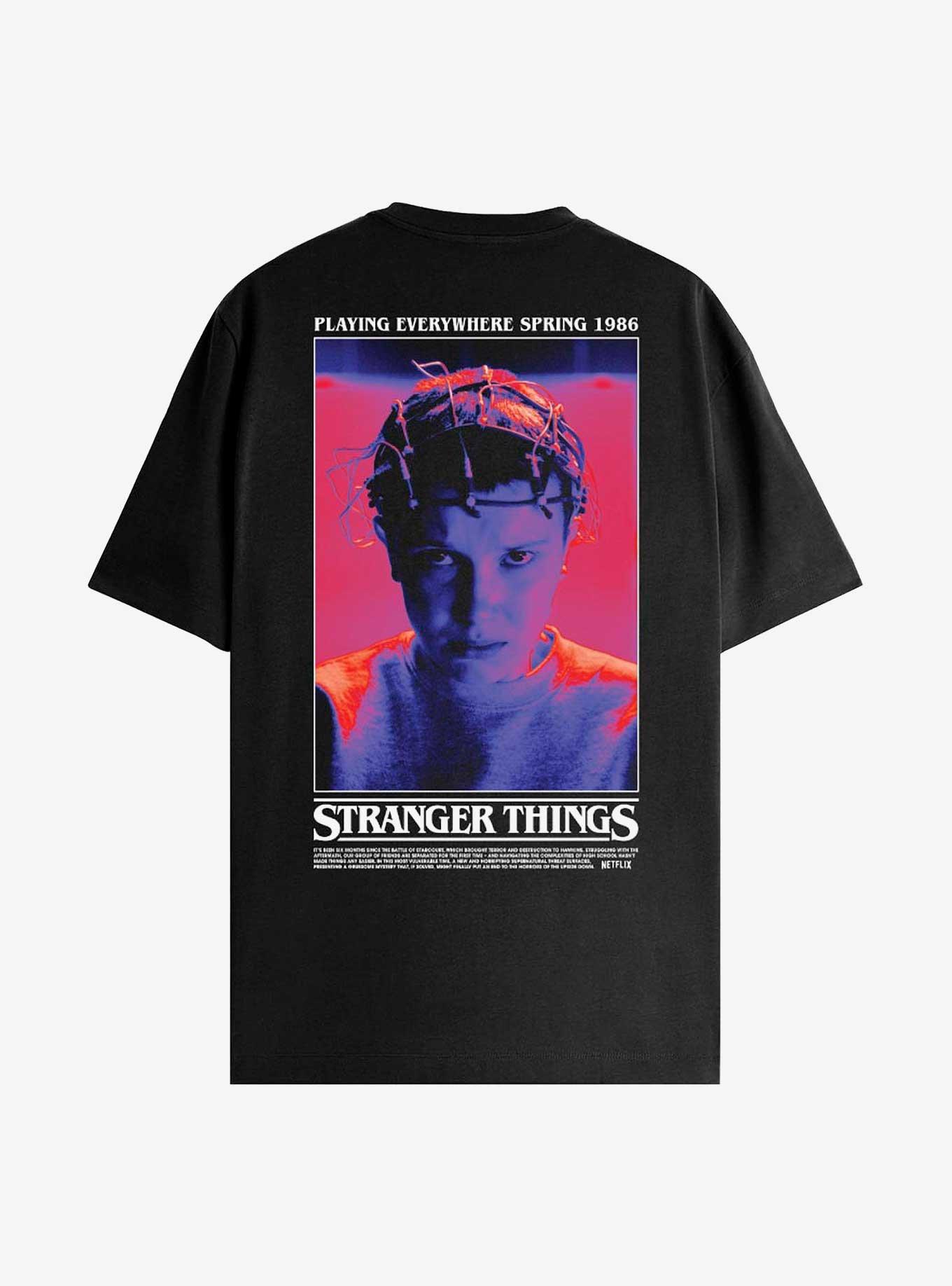Stranger Things Eleven Flame Logo T-Shirt, BLACK, alternate