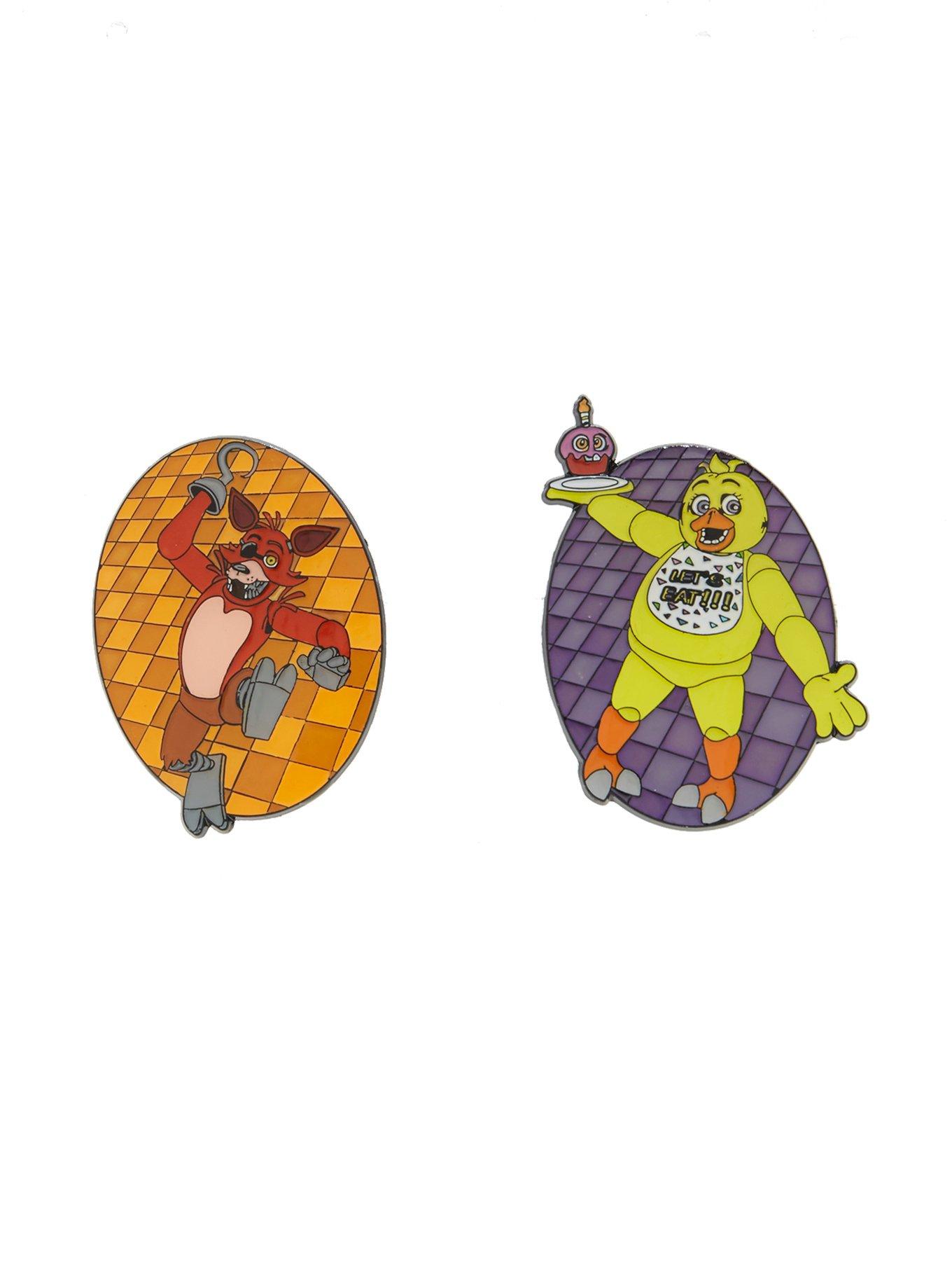 Five Nights At Freddy's: Security Breach Foxy & Chica Enamel Pin Set, , hi-res