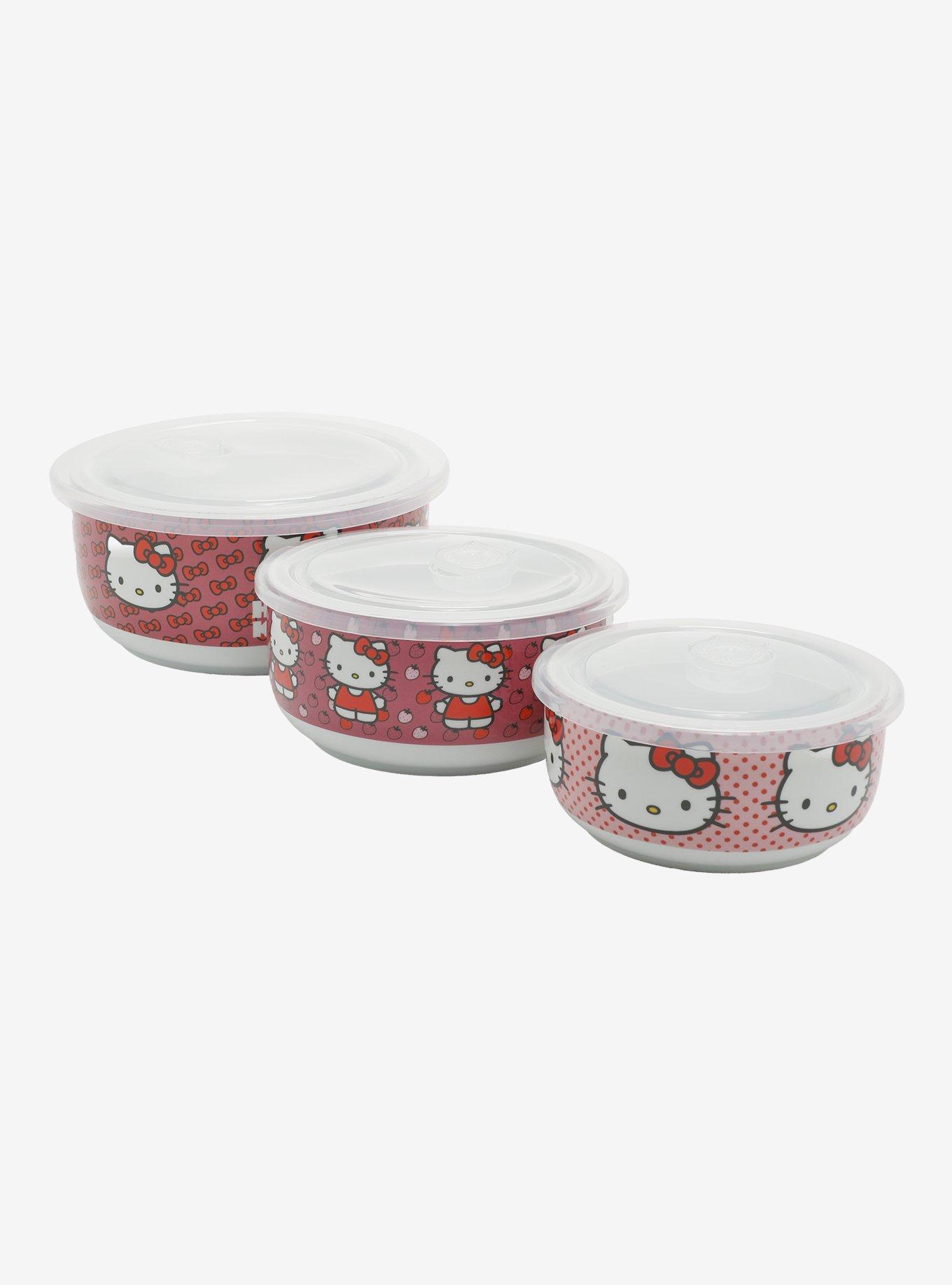 Hello Kitty Lidded Bowl Set, , hi-res