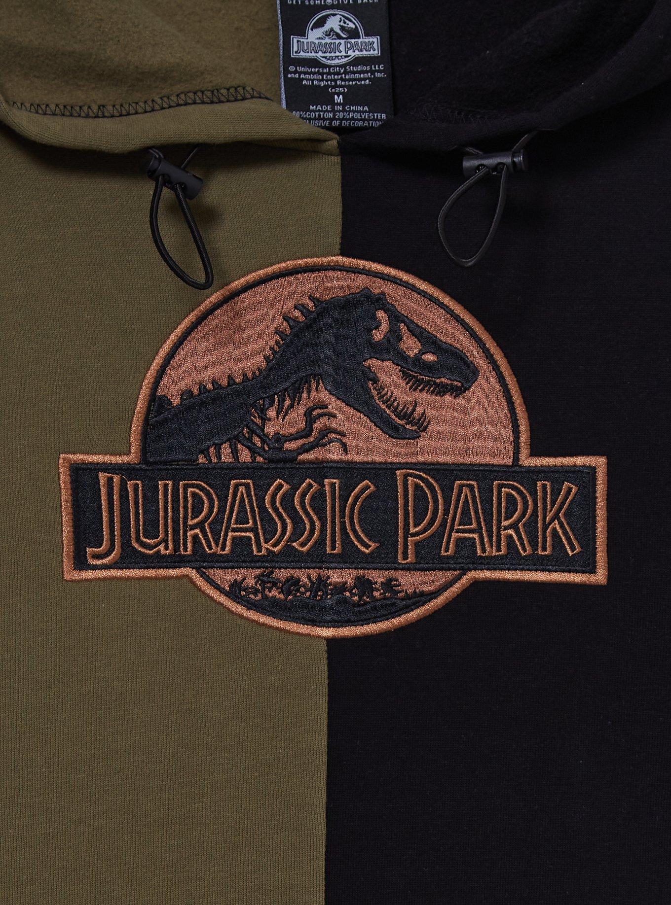 Jurassic Park Logo Color Block Hoodie - BoxLunch Exclusive, BLACK, alternate