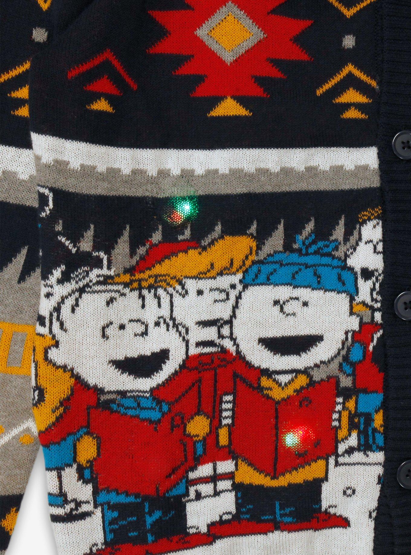 Peanuts Holiday Light-Up Cardigan, MULTI, alternate