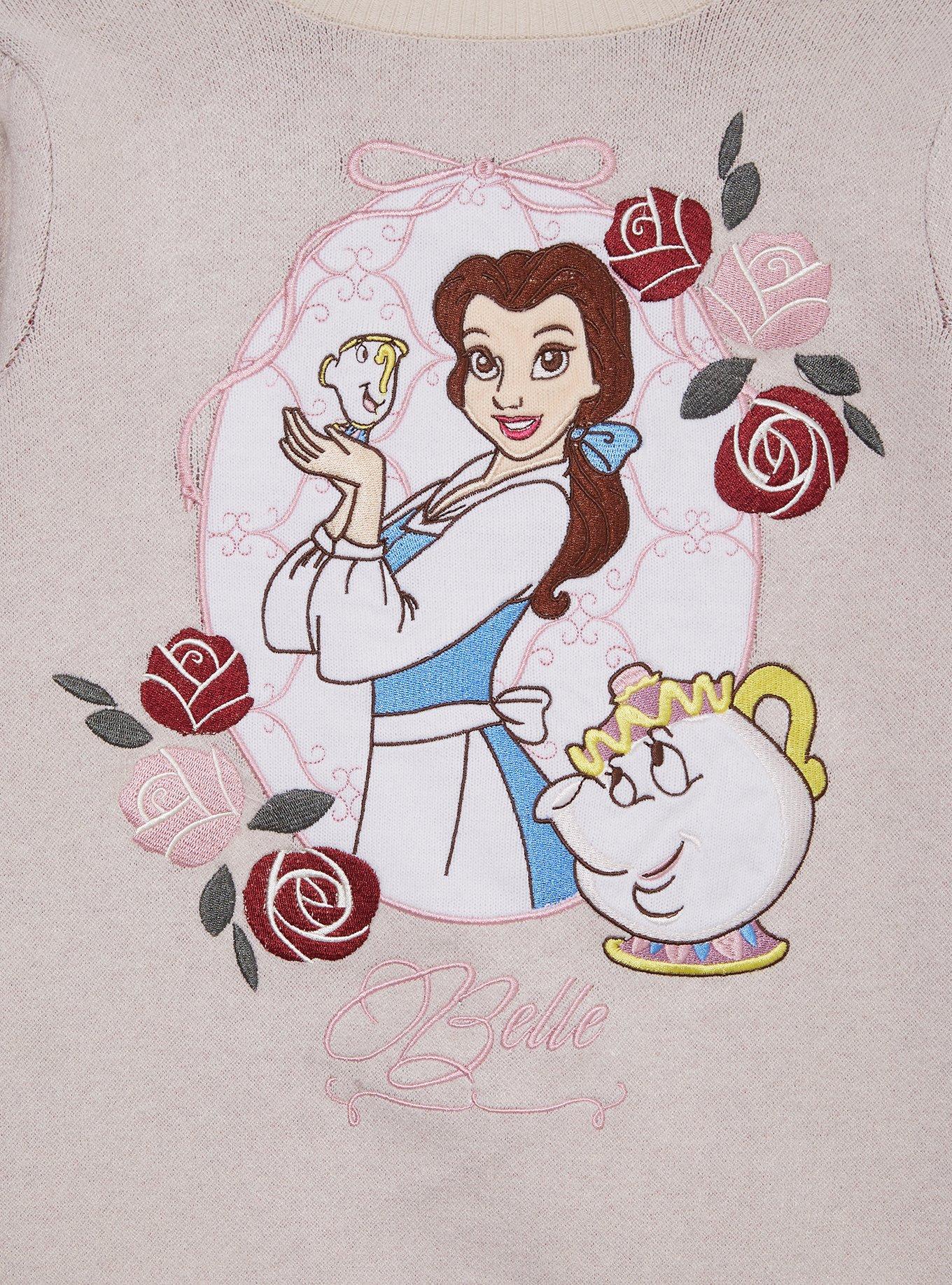 Disney Beauty and the Beast Rose Bow Tie Women's Cardigan — BoxLunch Exclusive, CREAM, alternate