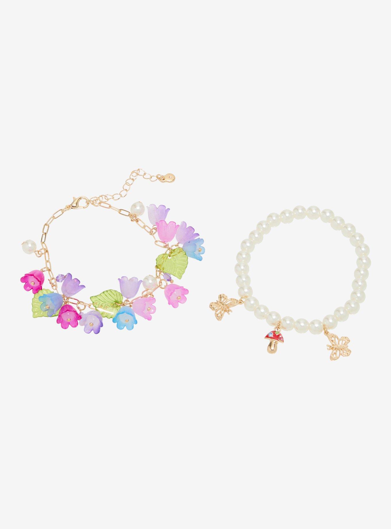 Thorn & Fable Flower Mushroom Bracelet Set, , alternate