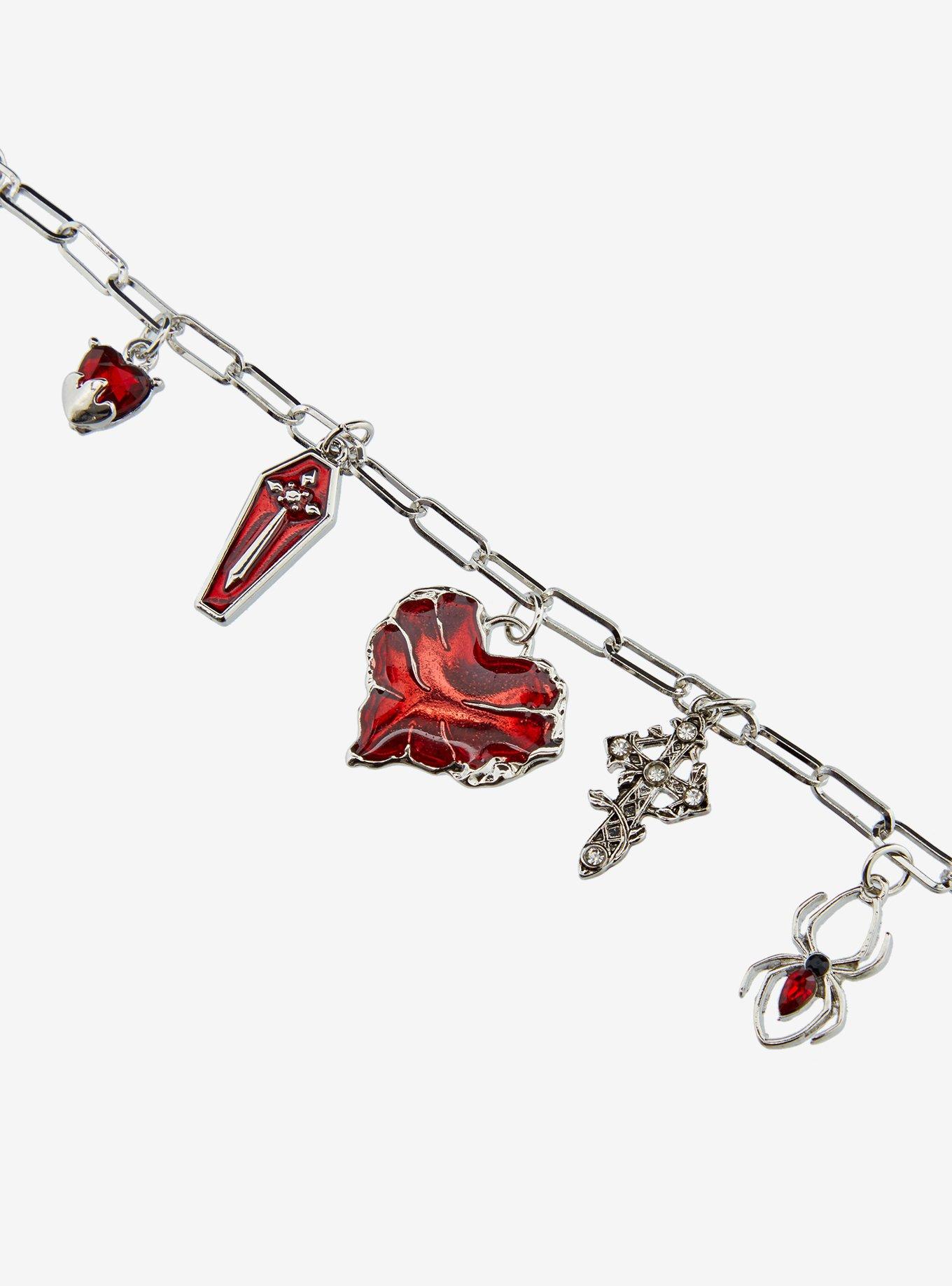Red Coffin Spider Charm Bracelet, , alternate