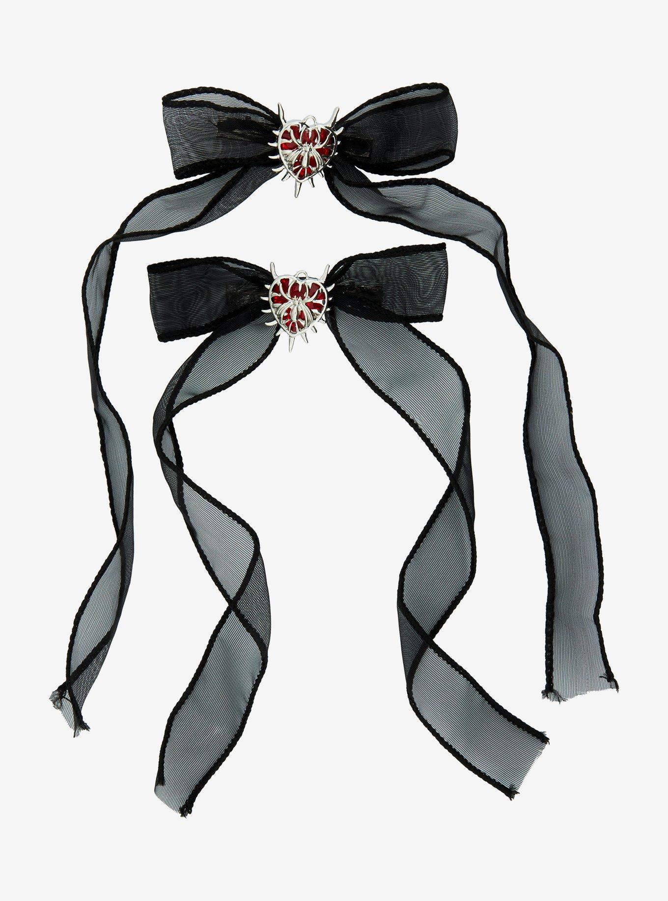 Red Heart Spider Organza Hair Ribbon Set, , alternate