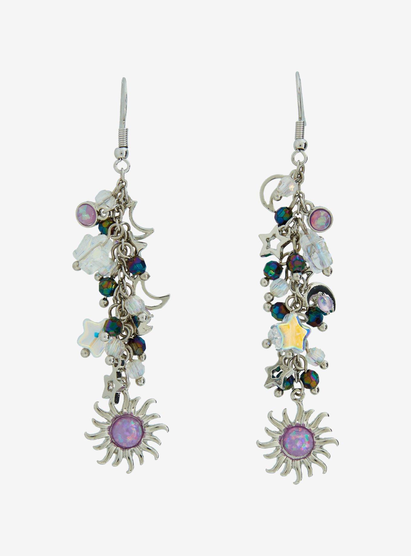 Cosmic Aura Celestial Cascade Opal Earrings, , hi-res
