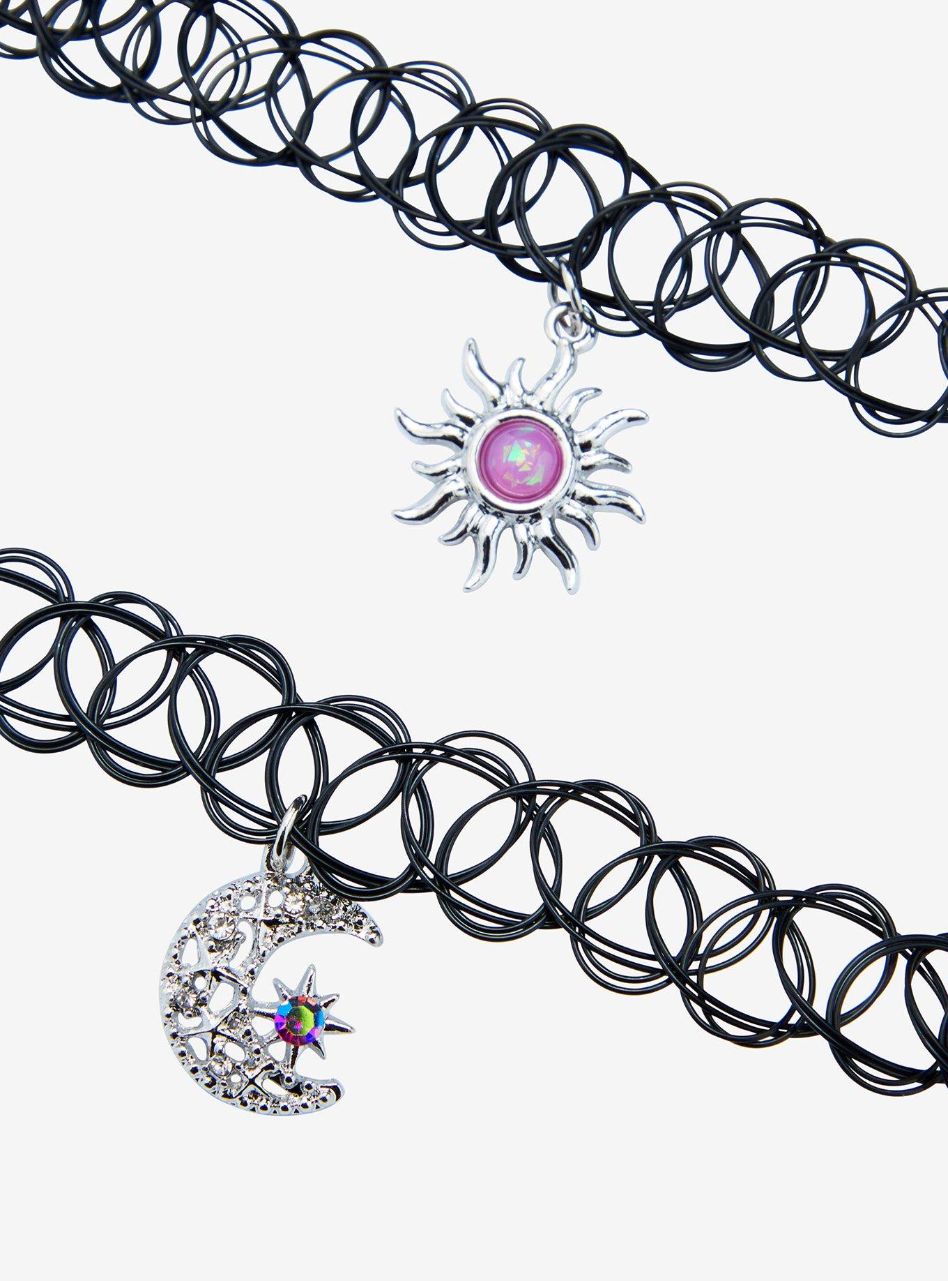 Cosmic Aura Sun & Moon Opal Tattoo Choker Set, , alternate