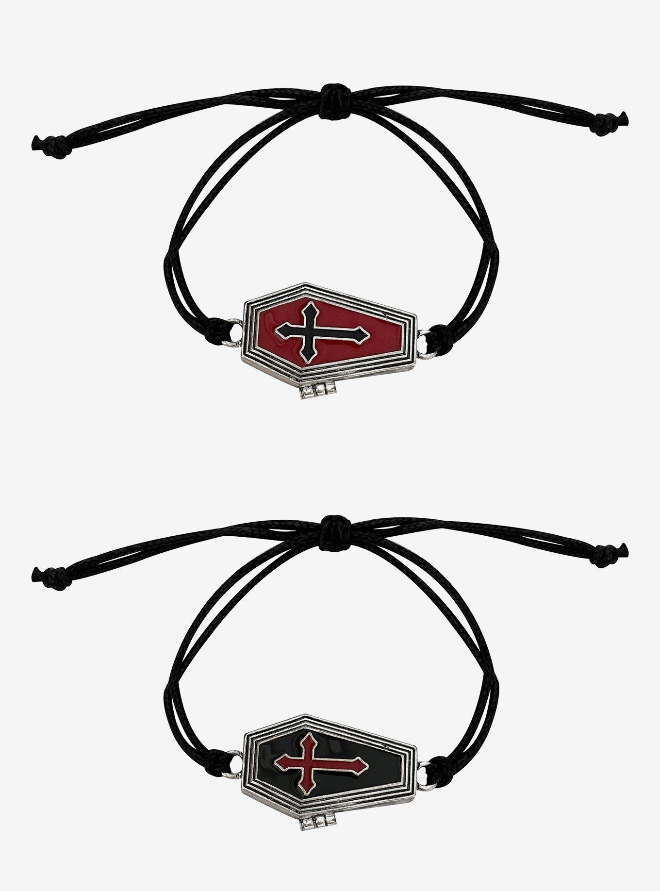 Skeleton Coffin Best Friend Locket Bracelet Set, , hi-res